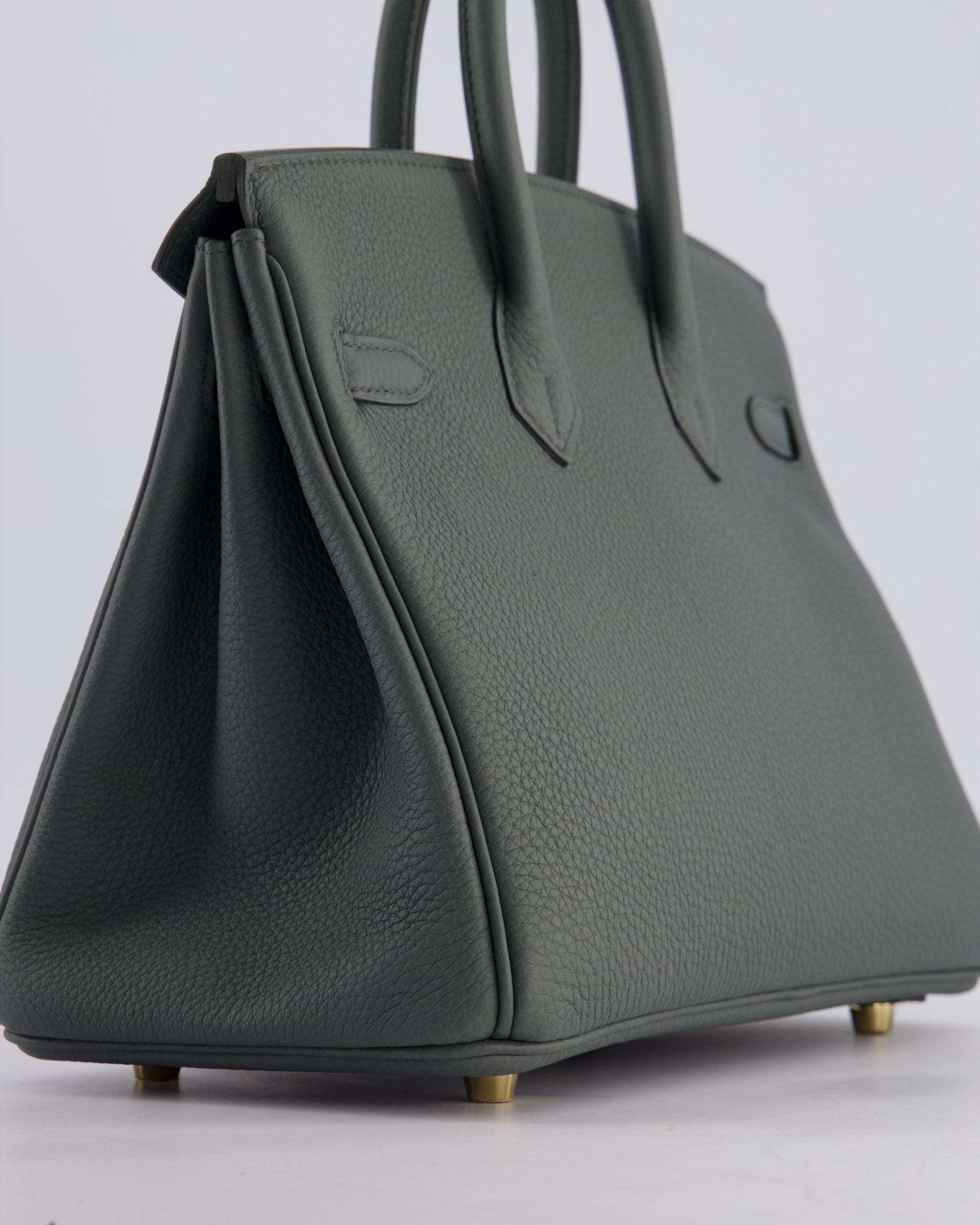 Hermes Birkin 25cm Retourne Bag in Vert Amande Togo Leather with Gold Hardware