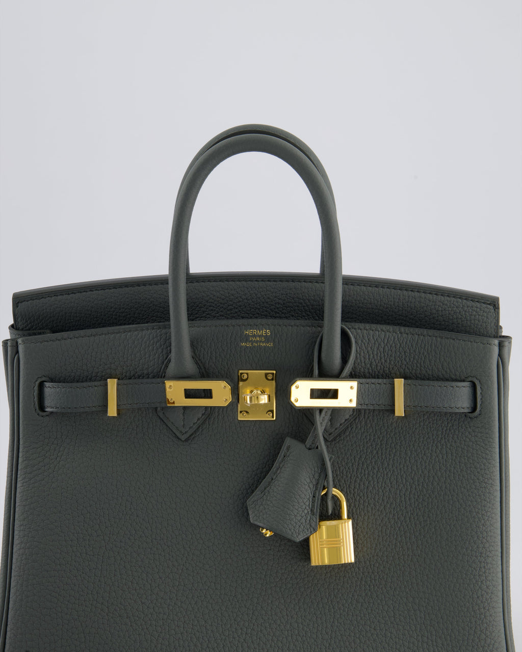Hermes Birkin 25cm Retourne Bag in Vert Amande Togo Leather with Gold Hardware