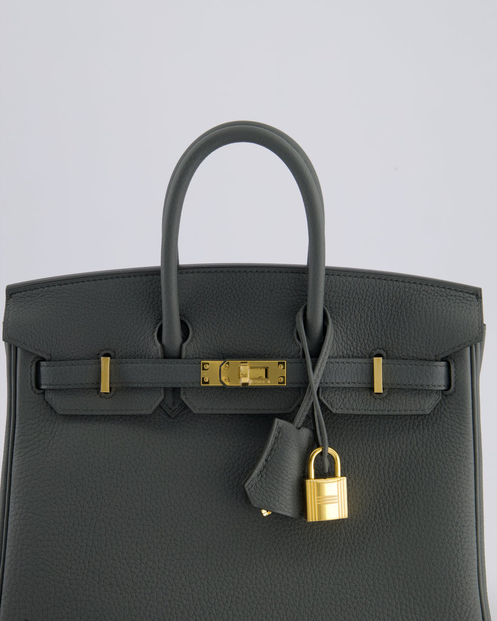 Hermes Birkin 25cm Retourne Bag in Vert Amande Togo Leather with Gold Hardware
