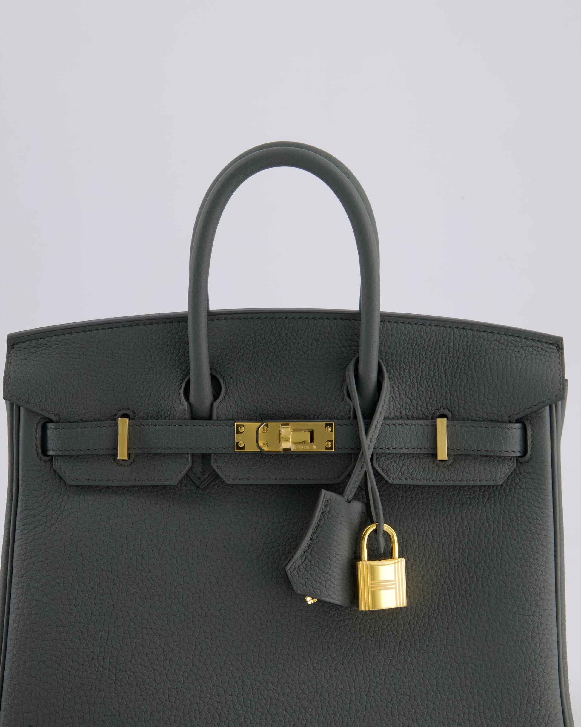 Hermes Birkin 25cm Retourne Bag in Vert Amande Togo Leather with Gold Hardware