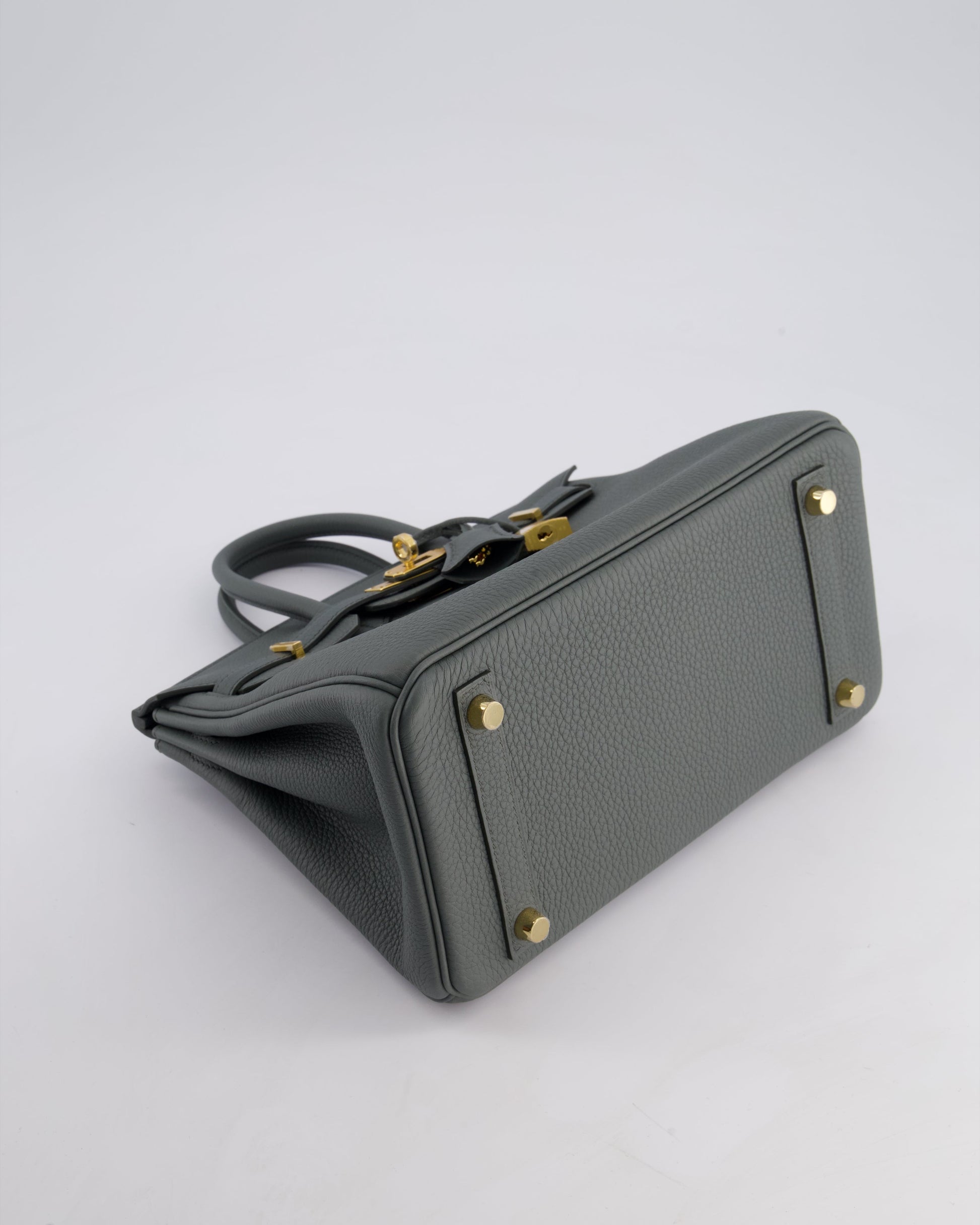 Hermes Birkin 25cm Retourne Bag in Vert Amande Togo Leather with Gold Hardware