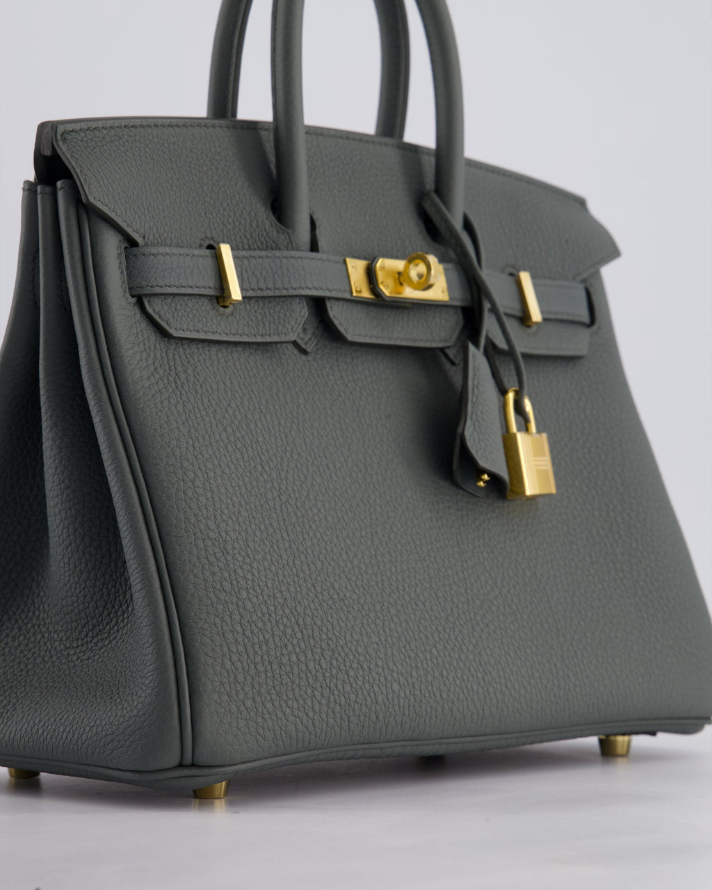 Hermes Birkin 25cm Retourne Bag in Vert Amande Togo Leather with Gold Hardware