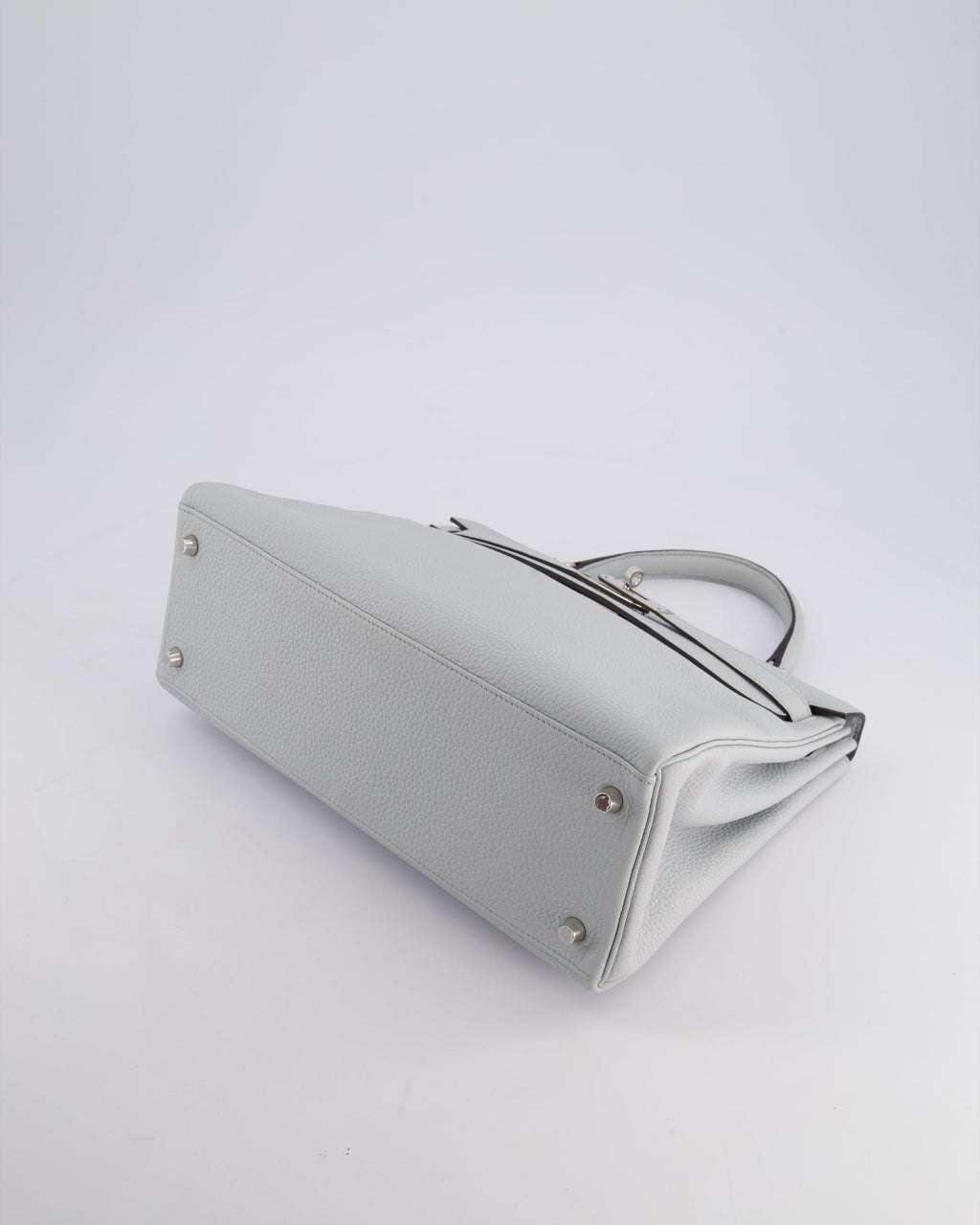 Hermes Kelly 32cm Retourne Bag in Bleu Glacier Togo Leather with Palladium Hardware