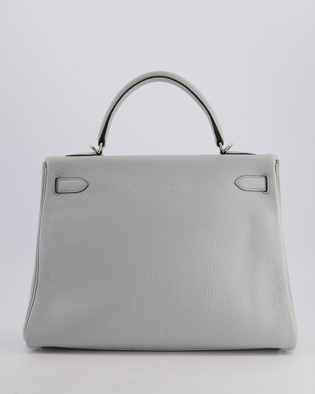 Hermes Kelly 32cm Retourne Bag in Bleu Glacier Togo Leather with Palladium Hardware