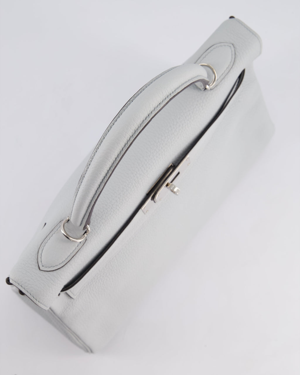 Hermes Kelly 32cm Retourne Bag in Bleu Glacier Togo Leather with Palladium Hardware