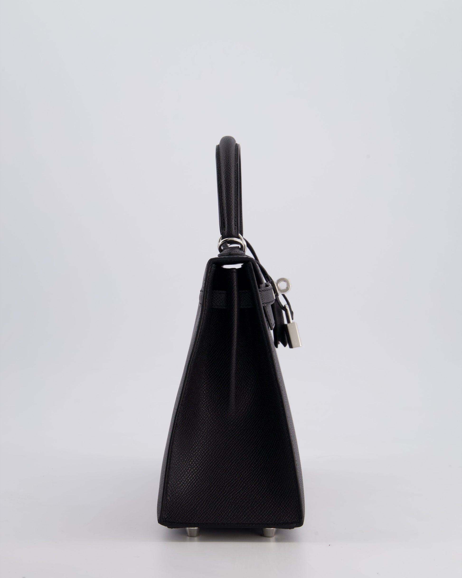 Hermes Kelly Bag Sellier 25cm in Noir Epsom Leather with Palladium Hardware