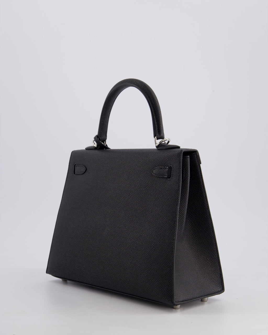 Hermes Kelly Bag Sellier 25cm in Noir Epsom Leather with Palladium Hardware