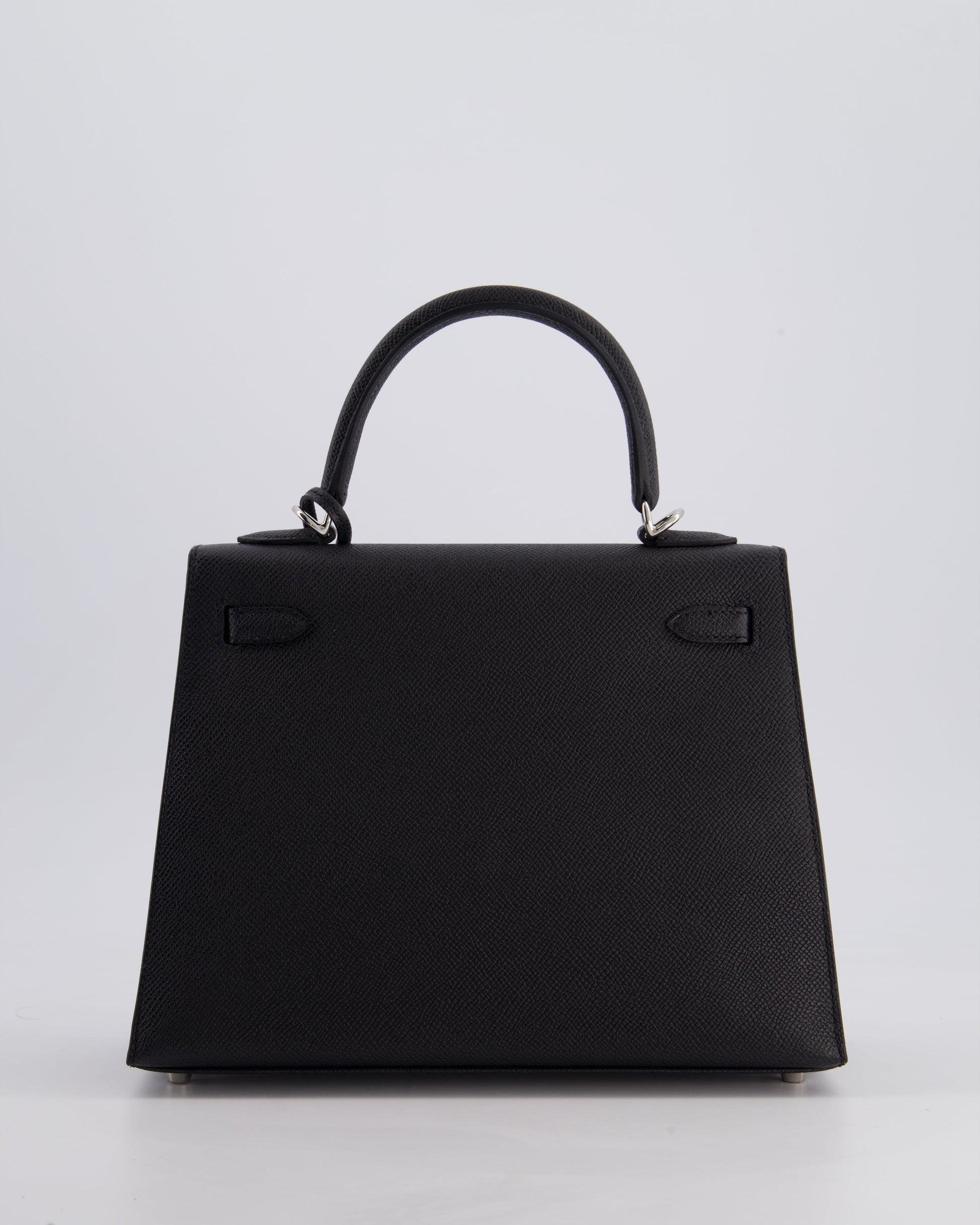 Hermes Kelly Bag Sellier 25cm in Noir Epsom Leather with Palladium Hardware