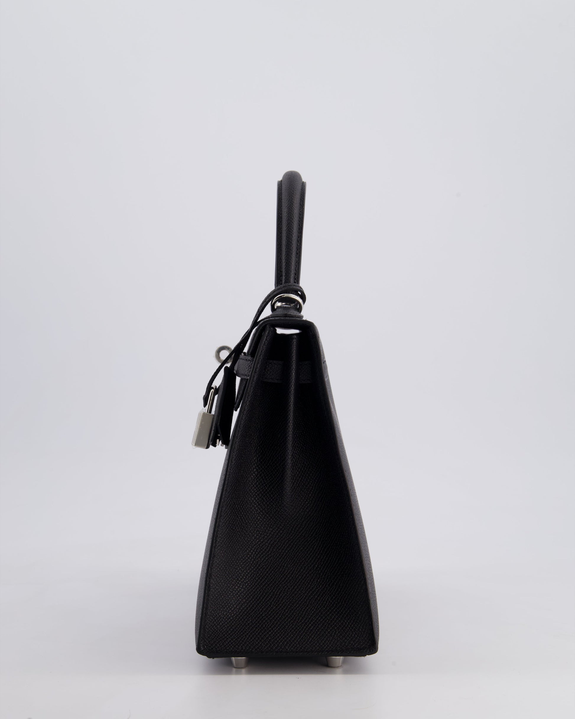 Hermes Kelly Bag Sellier 25cm in Noir Epsom Leather with Palladium Hardware