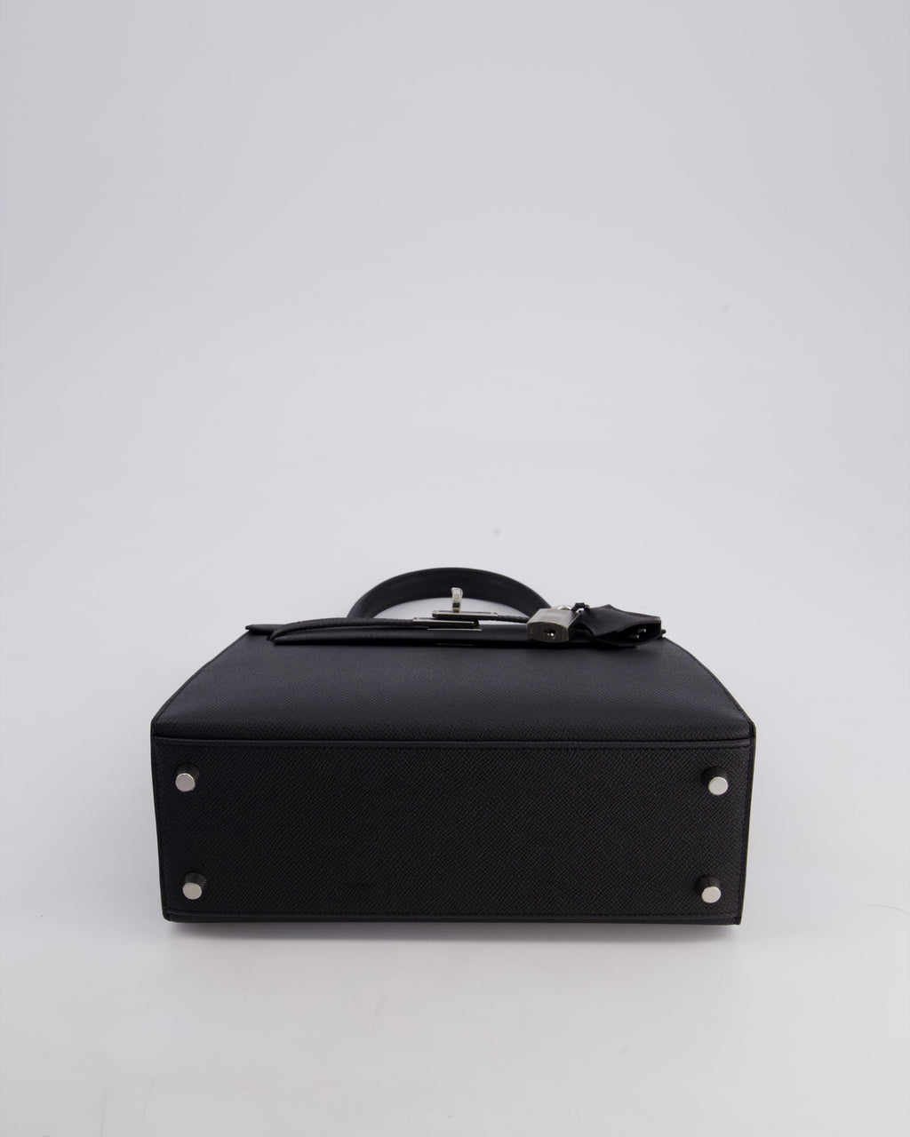 Hermes Kelly Bag Sellier 25cm in Noir Epsom Leather with Palladium Hardware