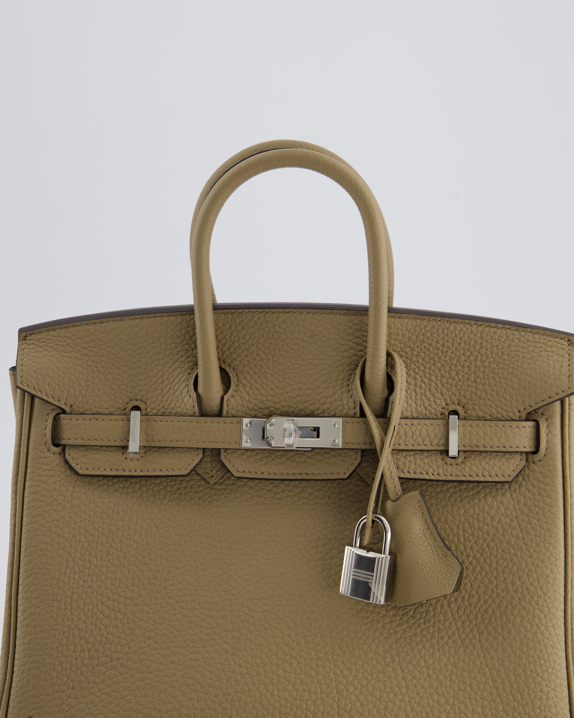 Hermes Birkin 25cm Retourne Bag in Beige Marfa Togo Leather with Palladium Hardware