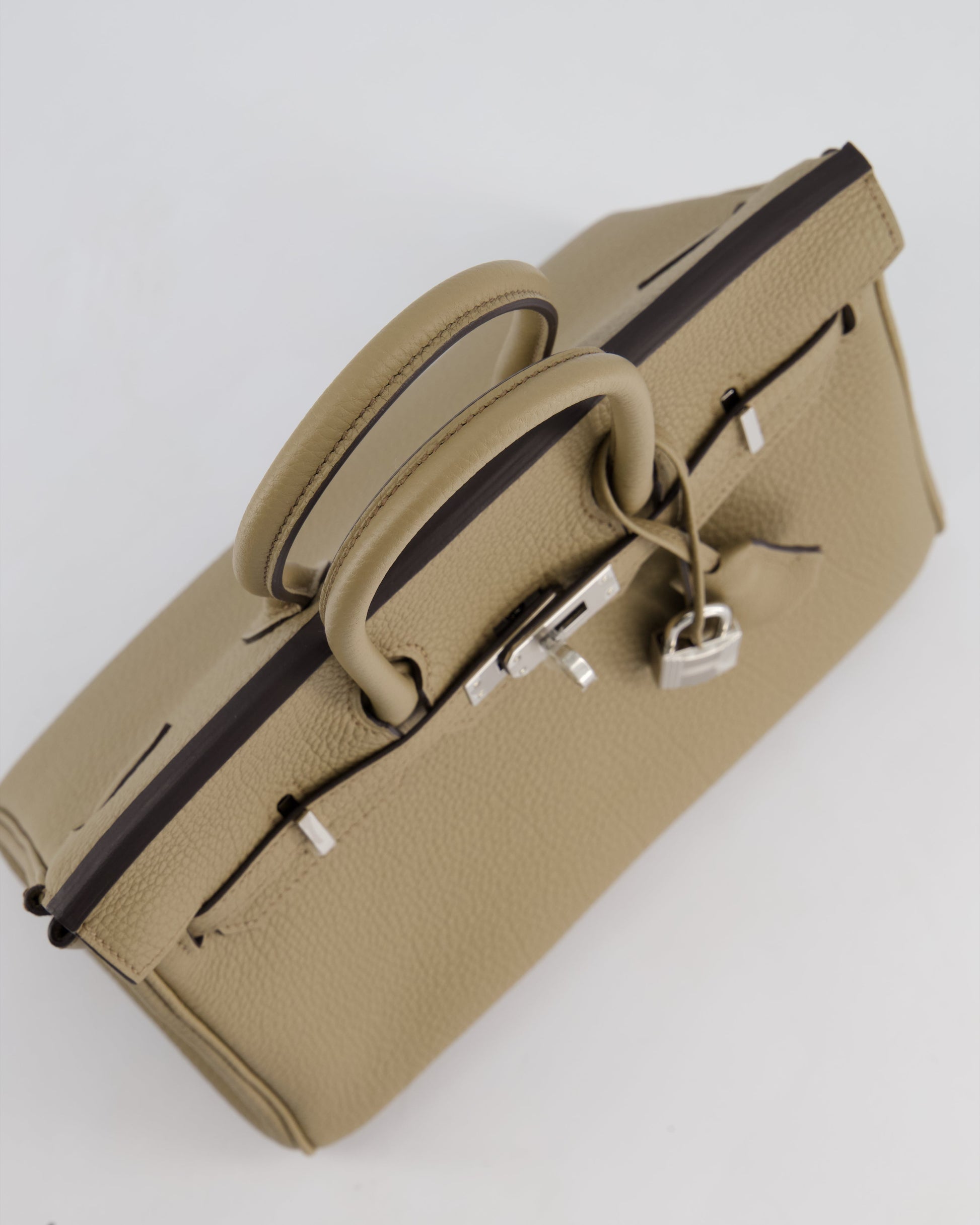 Hermes Birkin 25cm Retourne Bag in Beige Marfa Togo Leather with Palladium Hardware