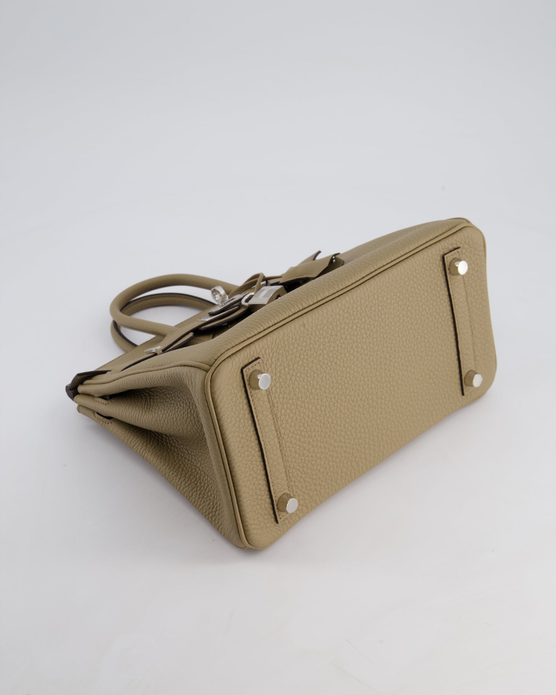 Hermes Birkin 25cm Retourne Bag in Beige Marfa Togo Leather with Palladium Hardware