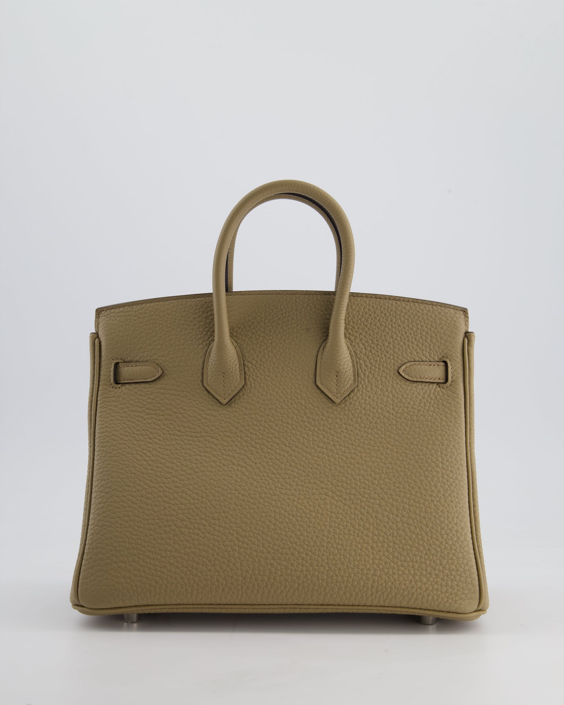 Hermes Birkin 25cm Retourne Bag in Beige Marfa Togo Leather with Palladium Hardware