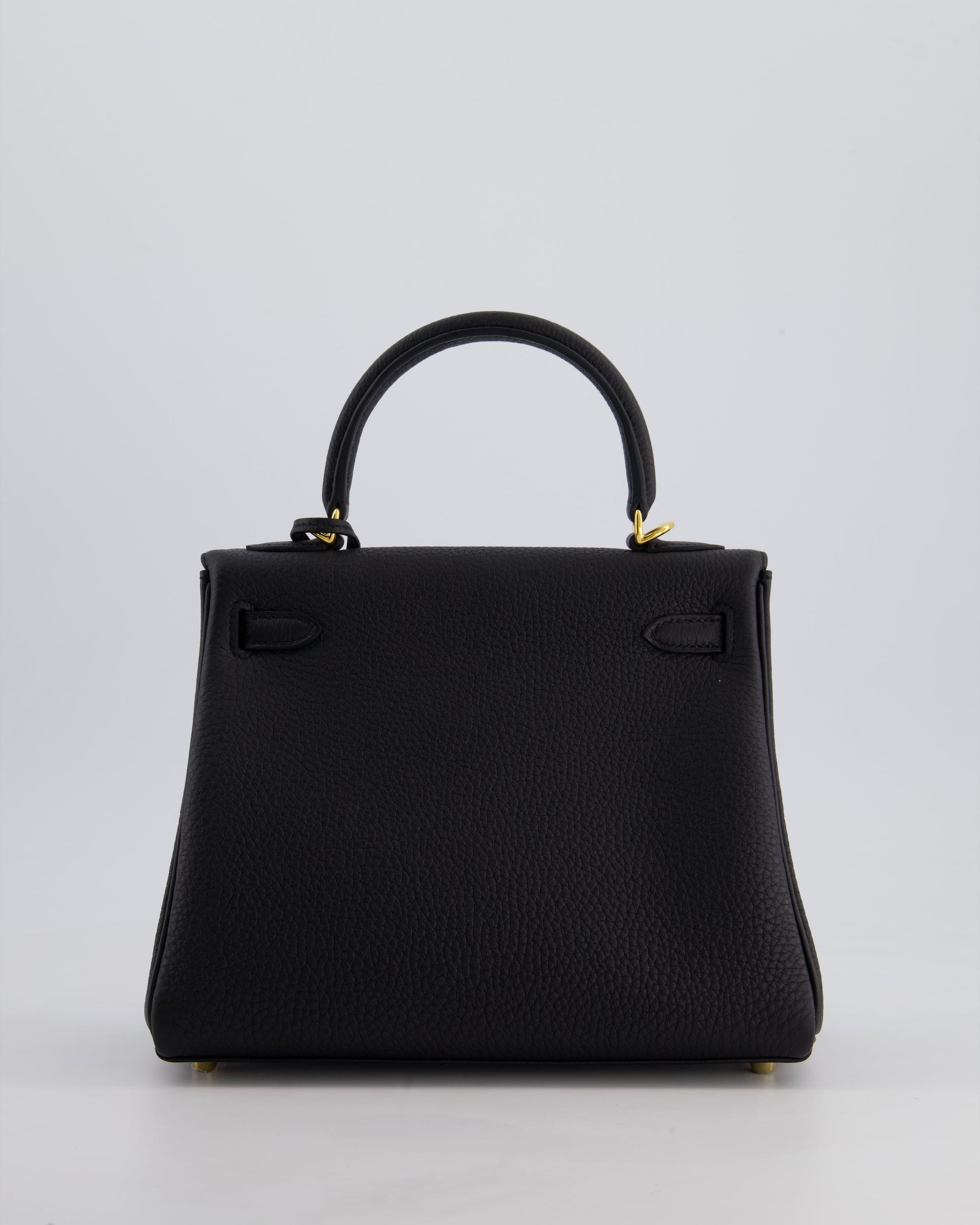 Hermes Kelly Bag 25cm Retourne in Noir Togo Leather with Gold Hardware