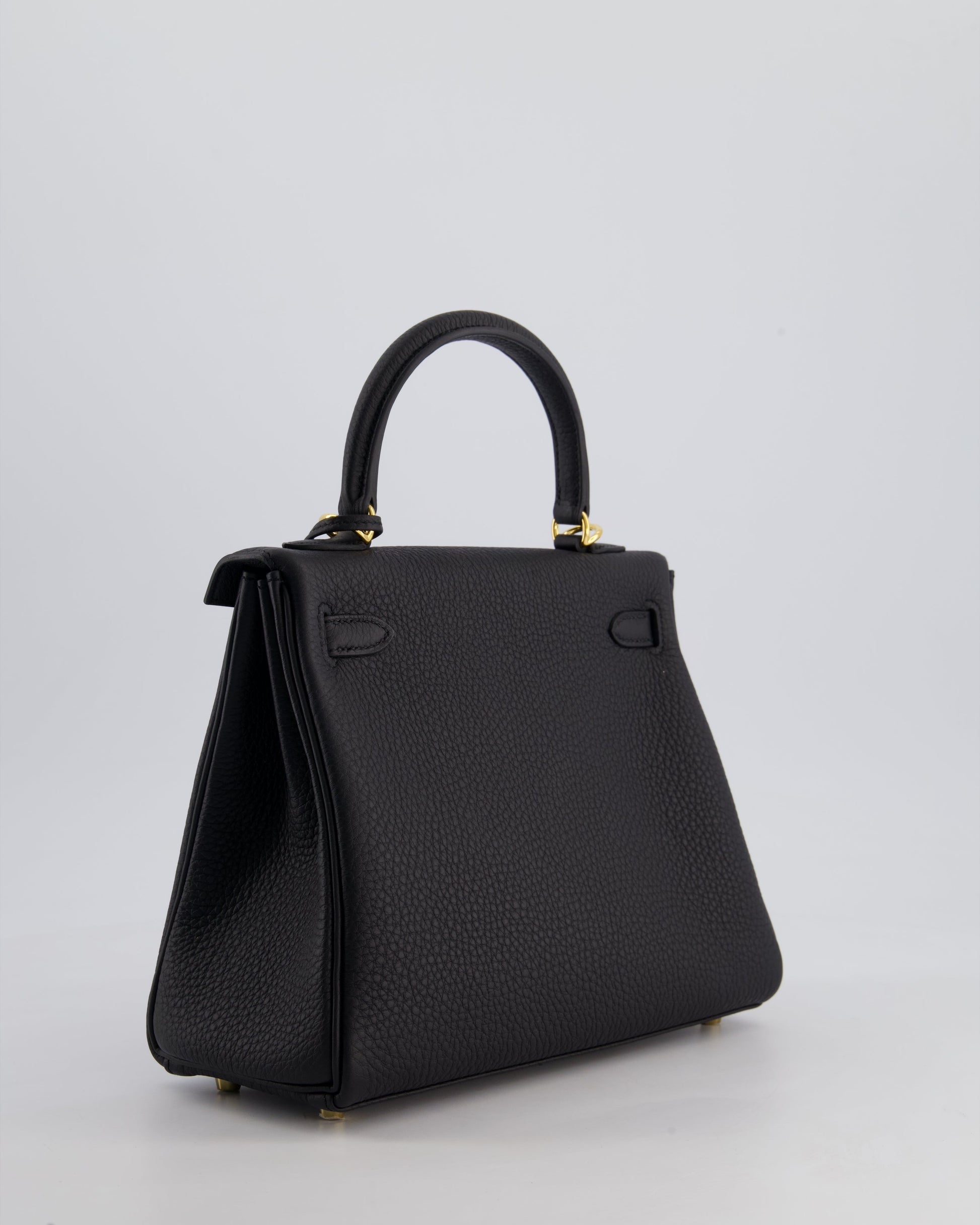 Hermes Kelly Bag 25cm Retourne in Noir Togo Leather with Gold Hardware