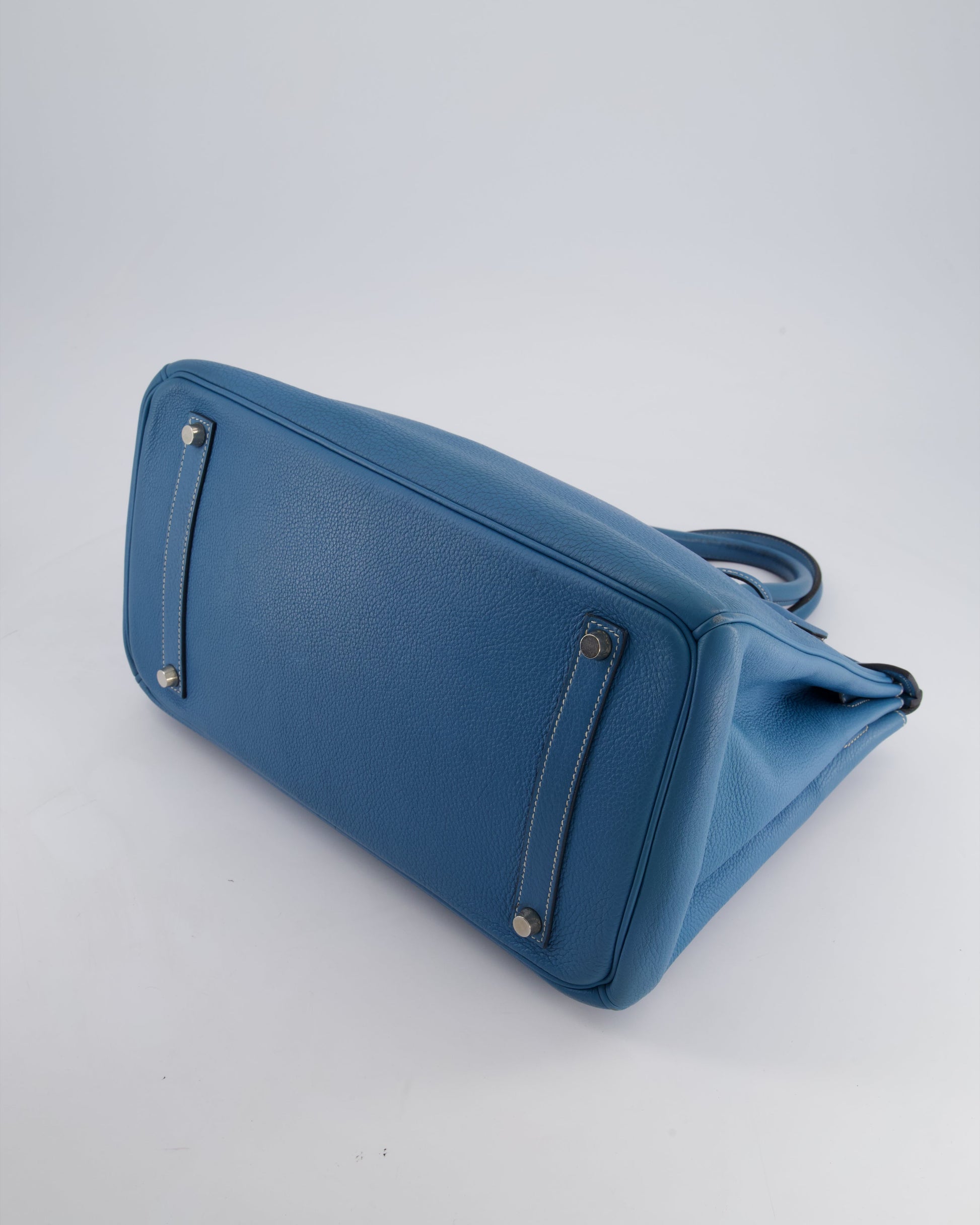 Hermes Birkin 35cm Bag in Blue Jean Togo Leather with Palladium Hardware