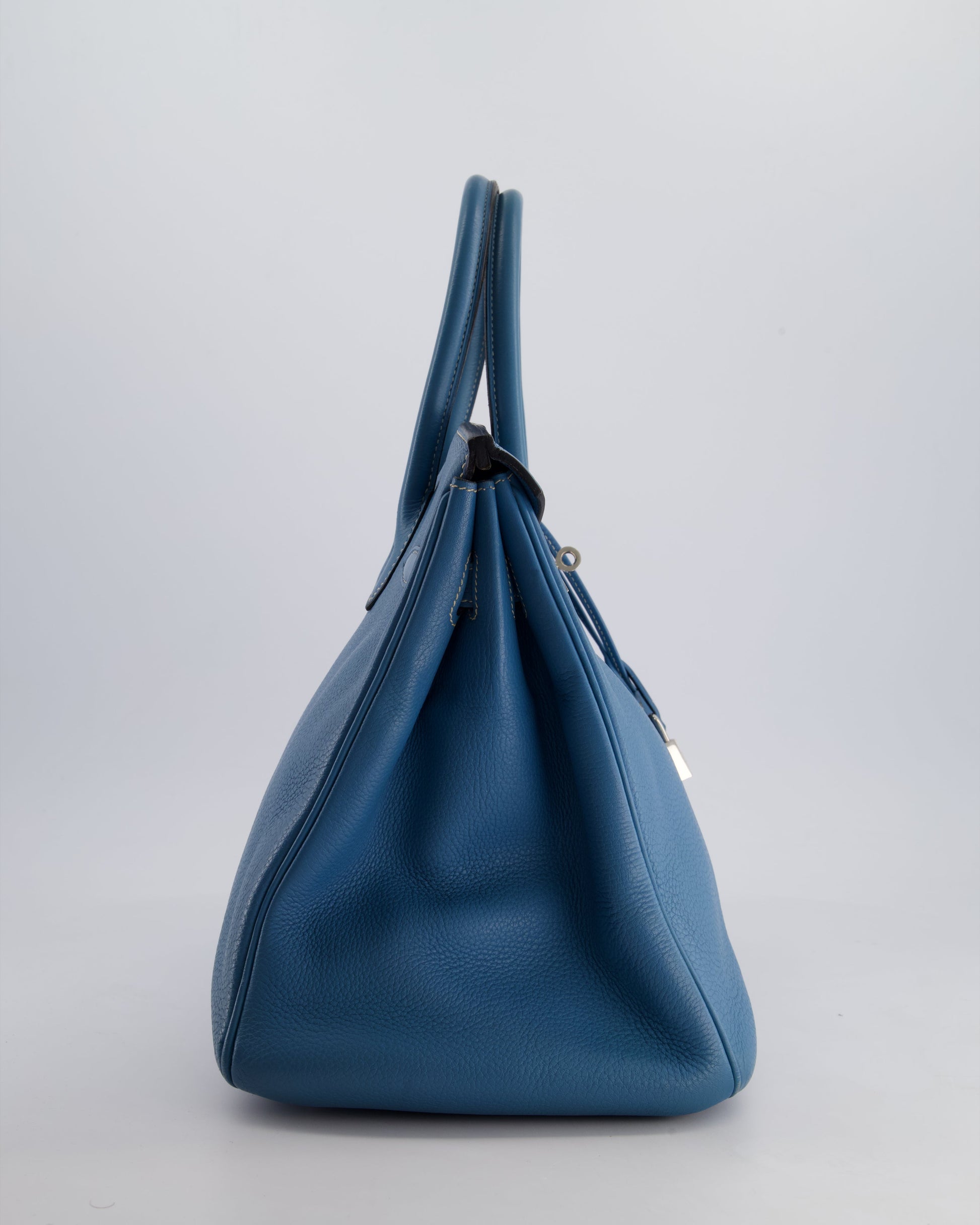 Hermes Birkin 35cm Bag in Blue Jean Togo Leather with Palladium Hardware