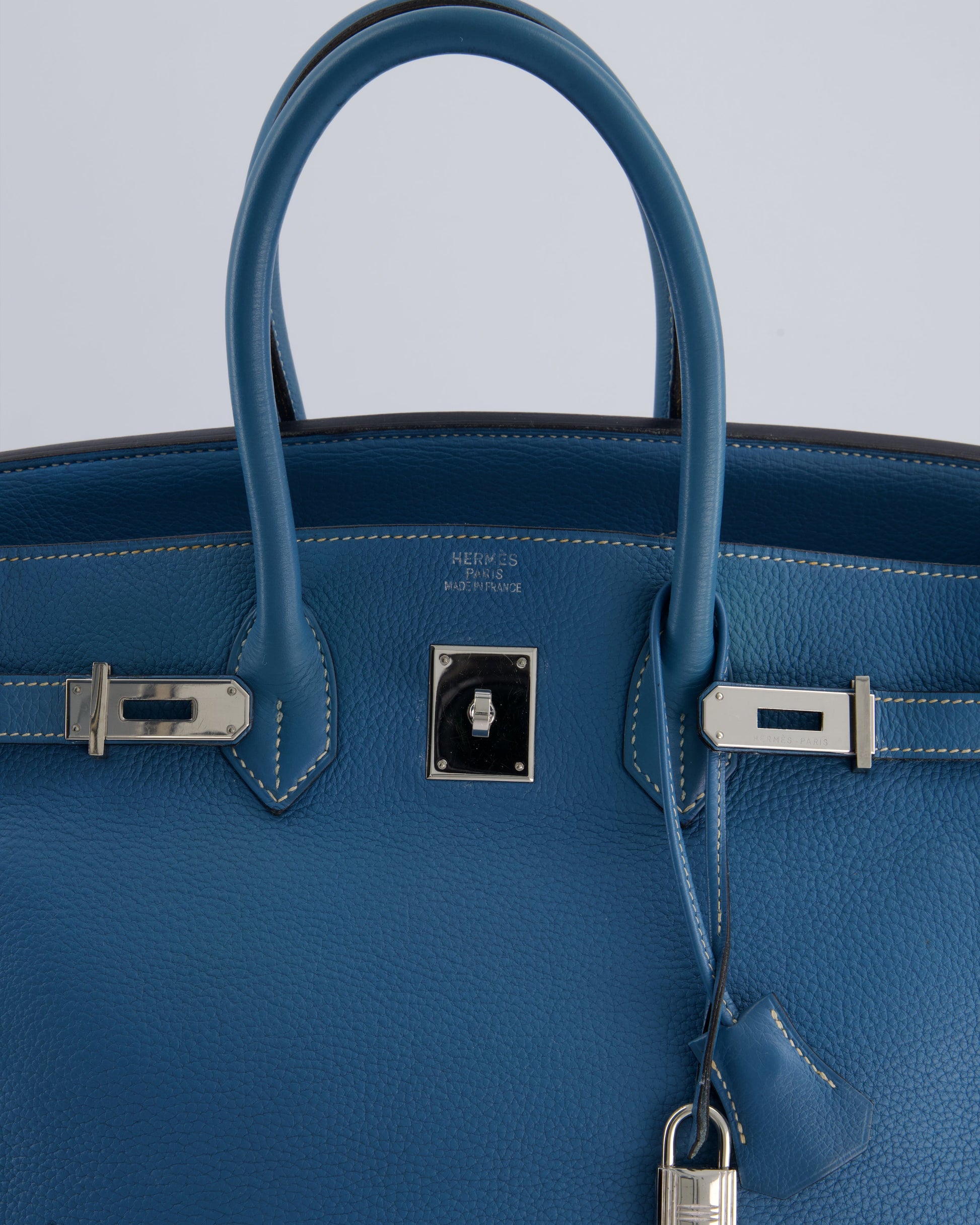 Hermes Birkin 35cm Bag in Blue Jean Togo Leather with Palladium Hardware