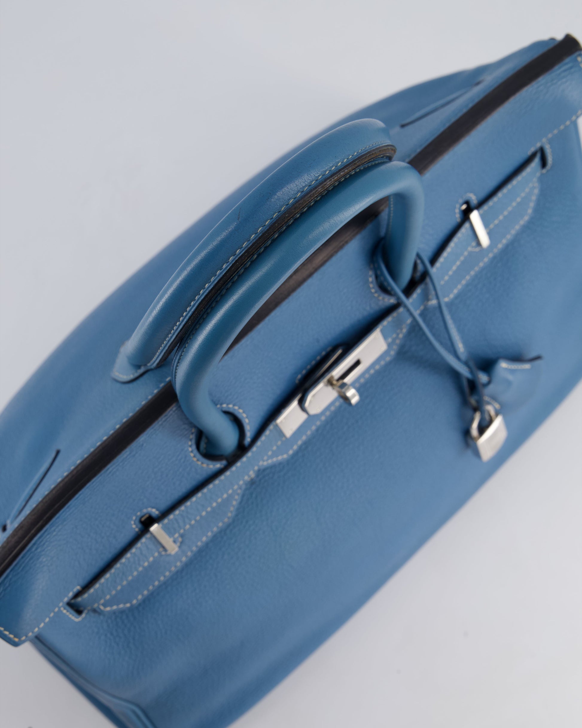 Hermes Birkin 35cm Bag in Blue Jean Togo Leather with Palladium Hardware