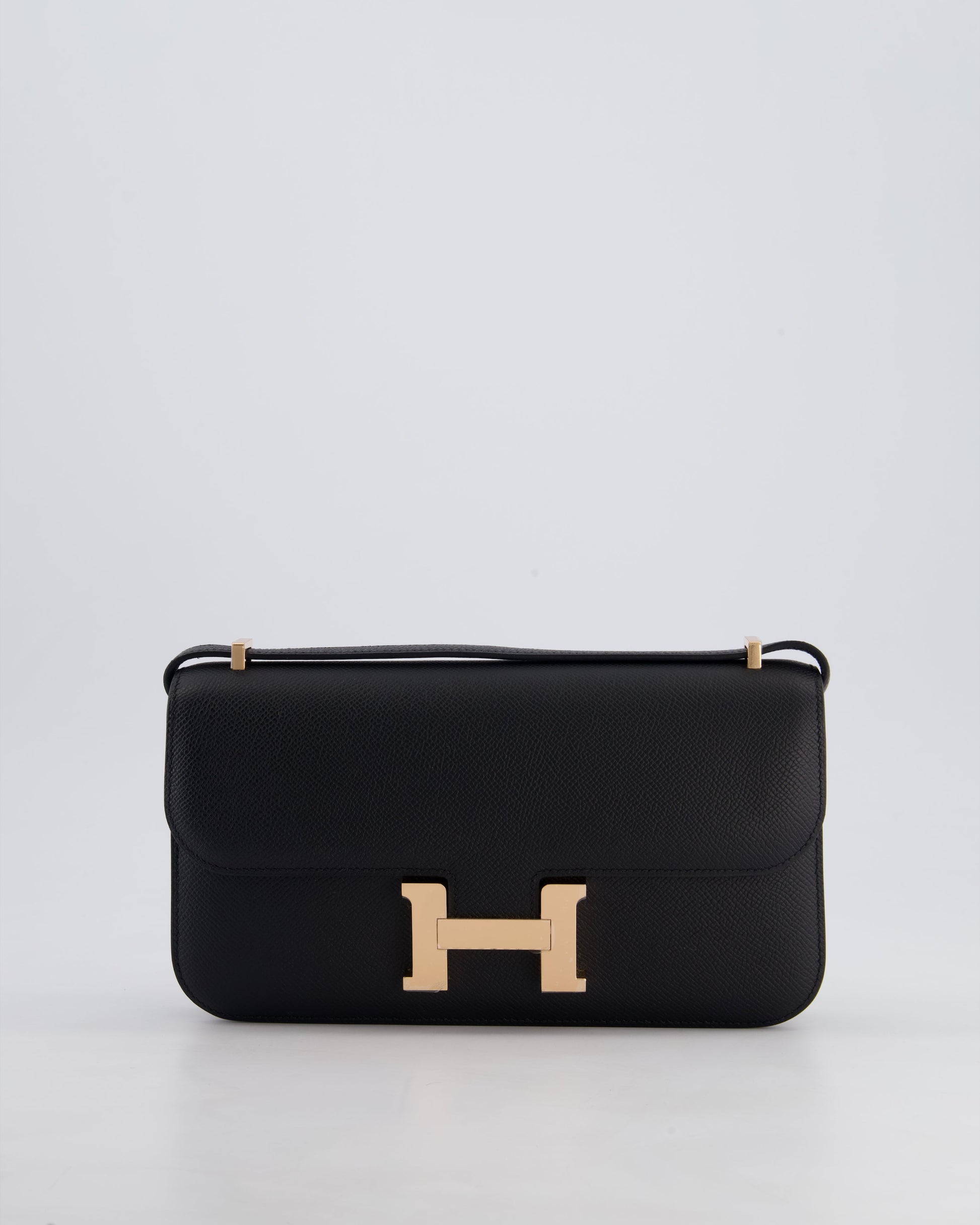 Hermes Constance 1-Elan Miroir Bag in Noir Epsom Leather with Rose Gold Hardware