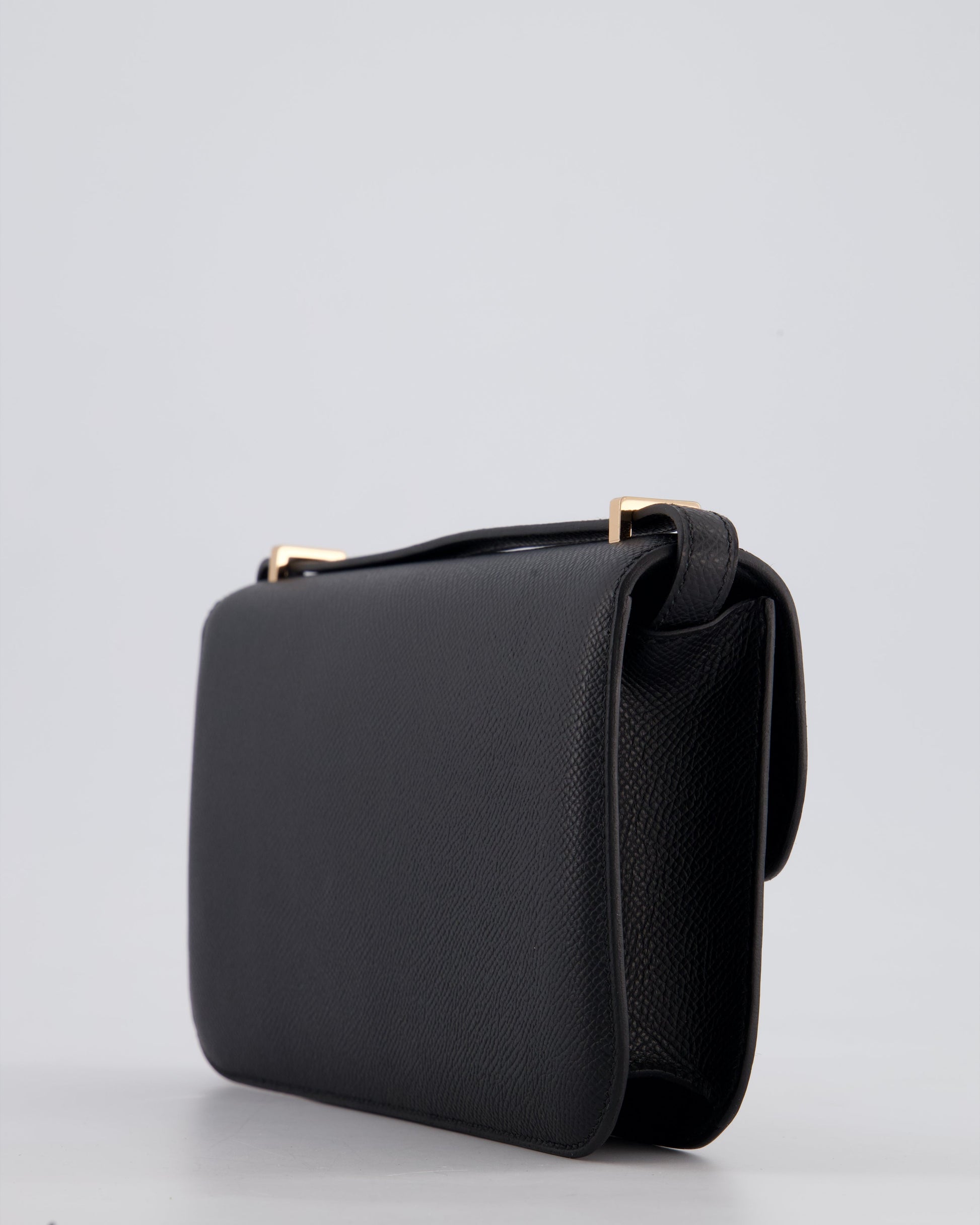 Hermes Constance 1-Elan Miroir Bag in Noir Epsom Leather with Rose Gold Hardware