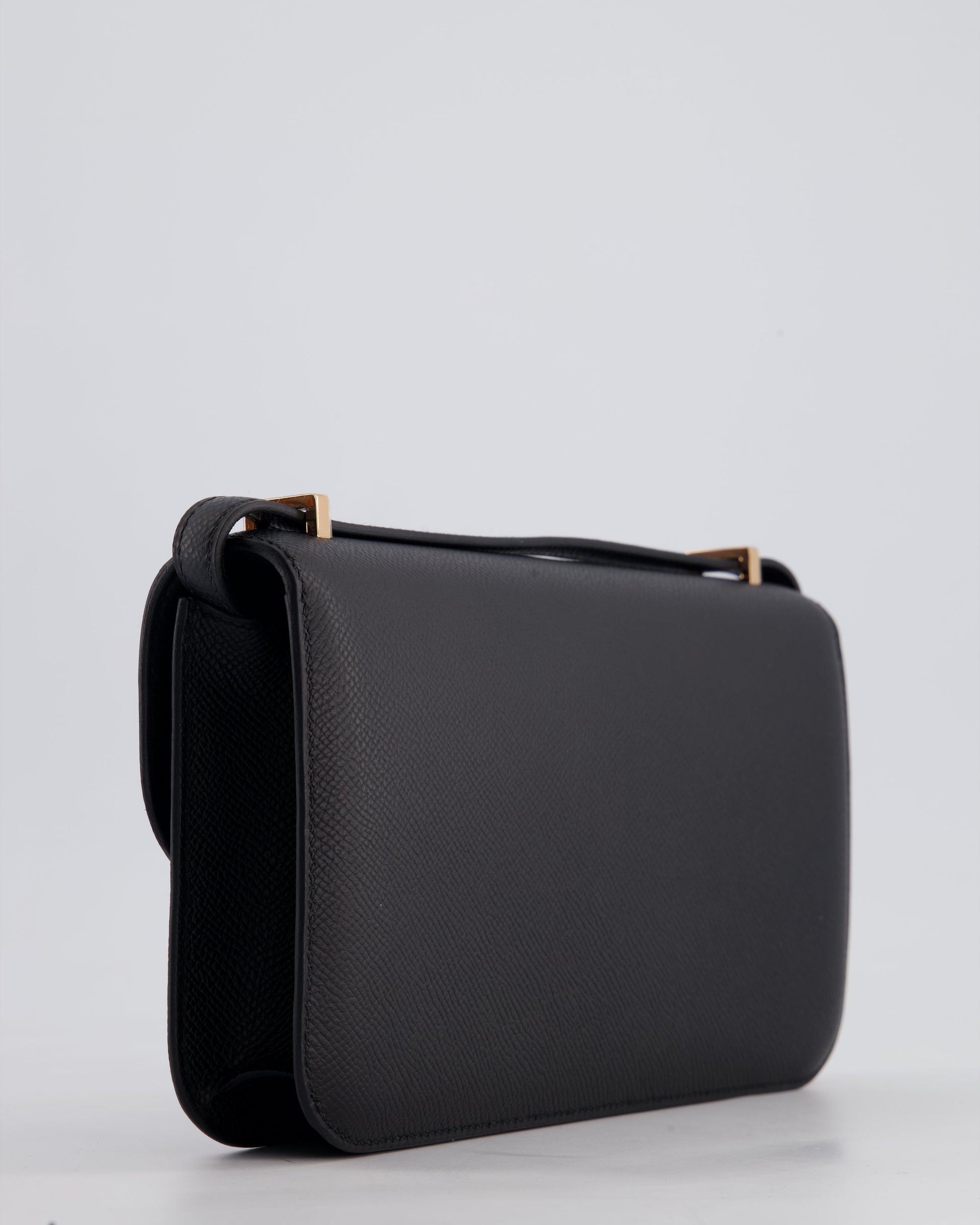 Hermes Constance 1-Elan Miroir Bag in Noir Epsom Leather with Rose Gold Hardware