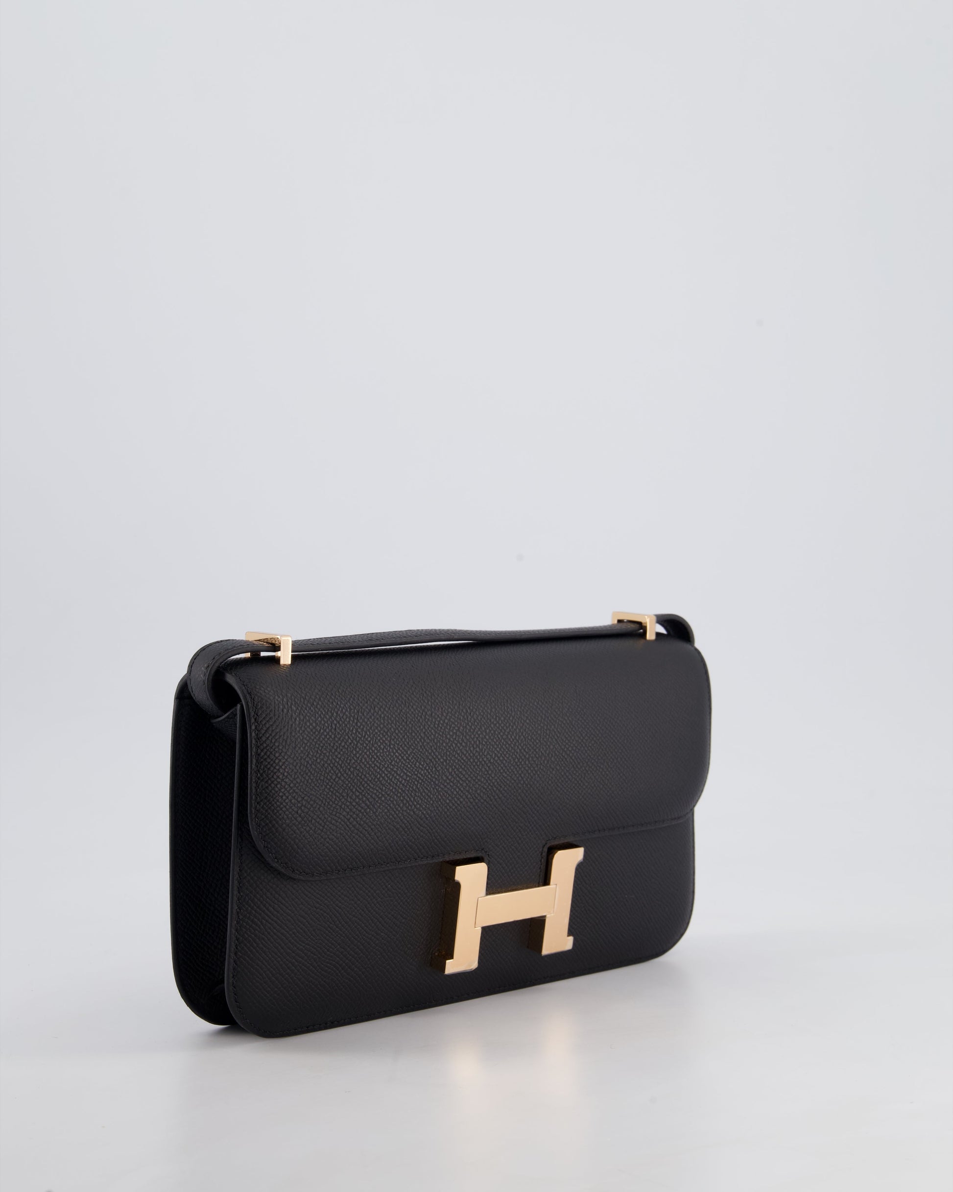 Hermes Constance 1-Elan Miroir Bag in Noir Epsom Leather with Rose Gold Hardware
