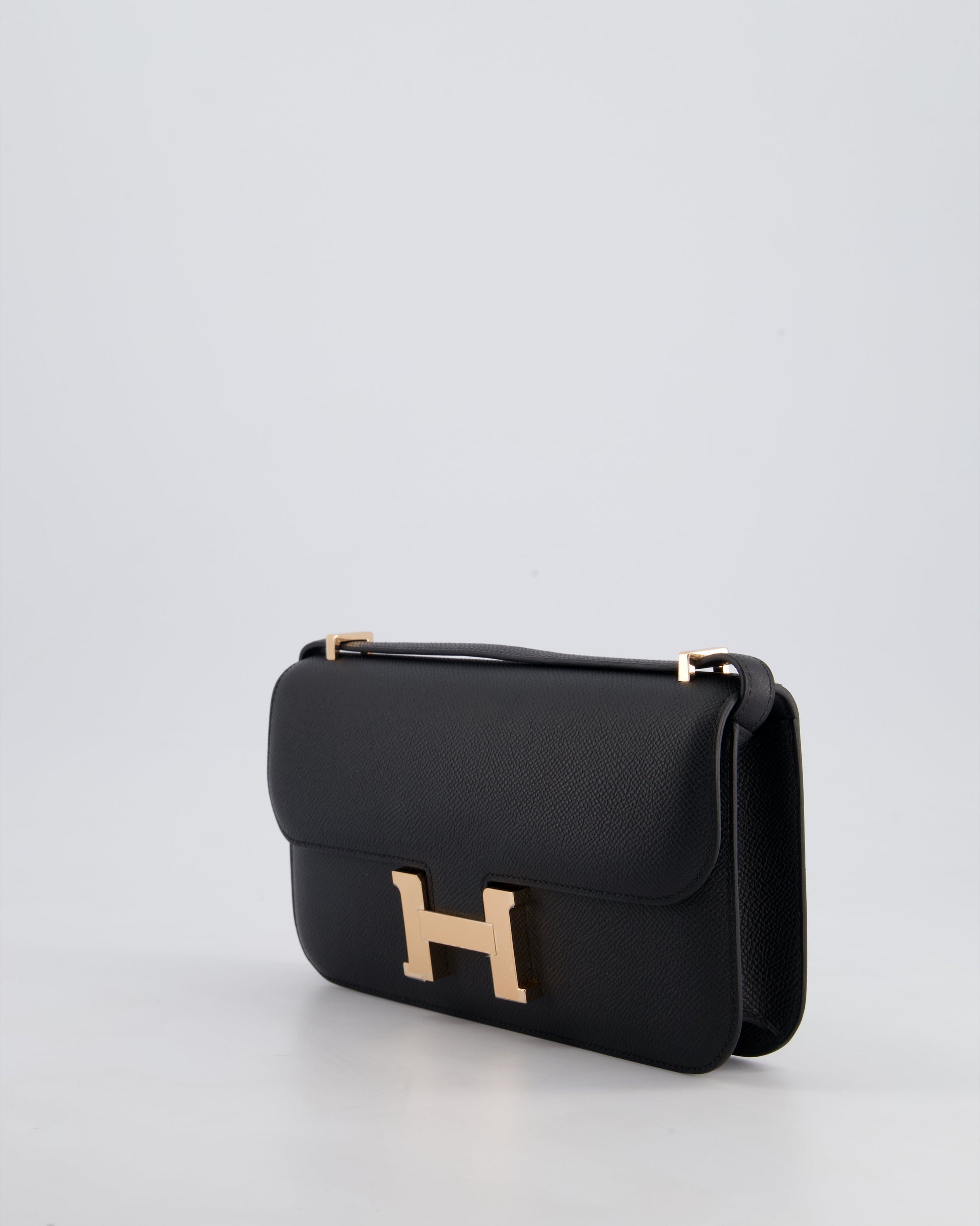 Hermes Constance 1-Elan Miroir Bag in Noir Epsom Leather with Rose Gold Hardware