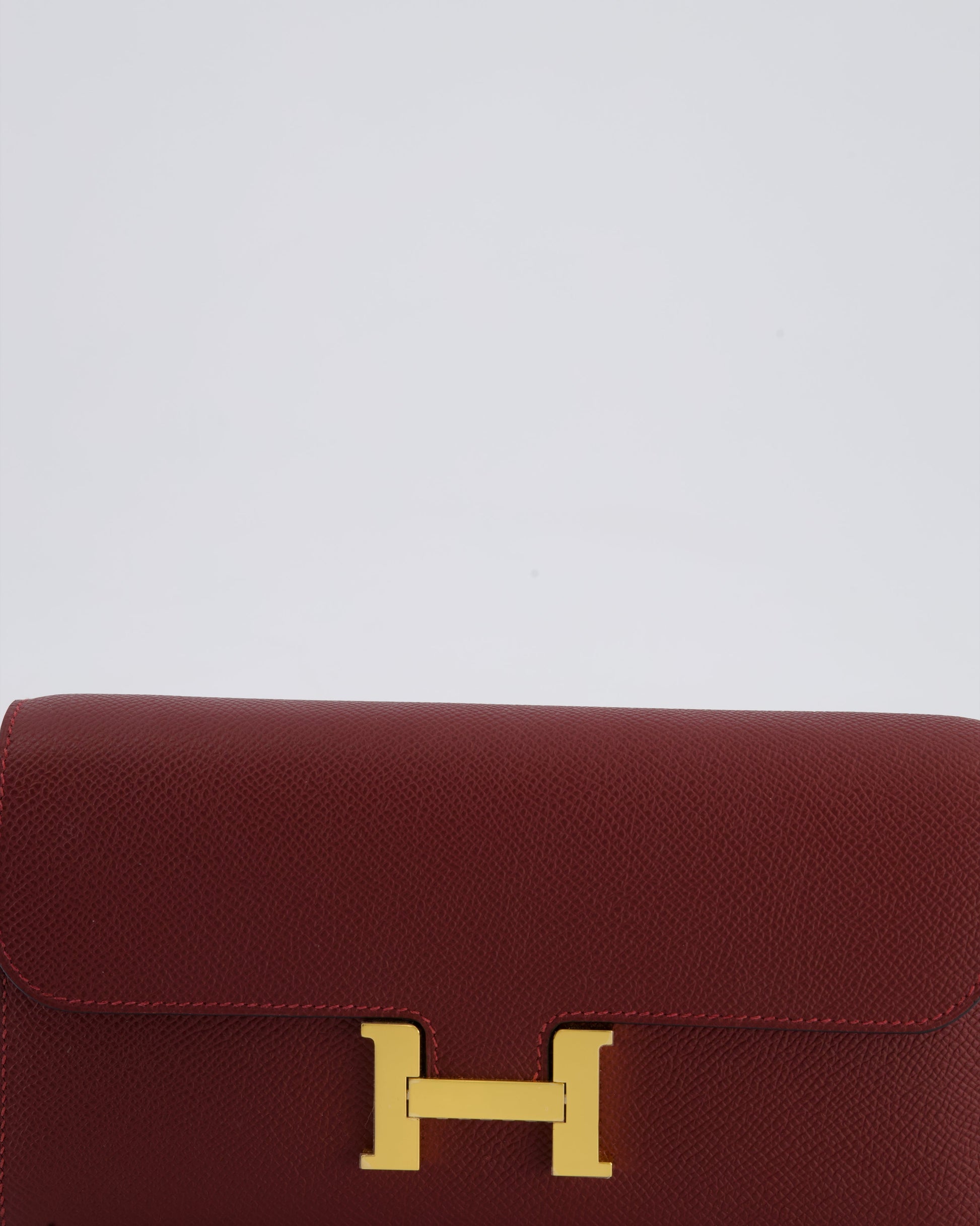 Hermes Constance To Go Bag in Rouge H Epsom Leather with Gold Hardware