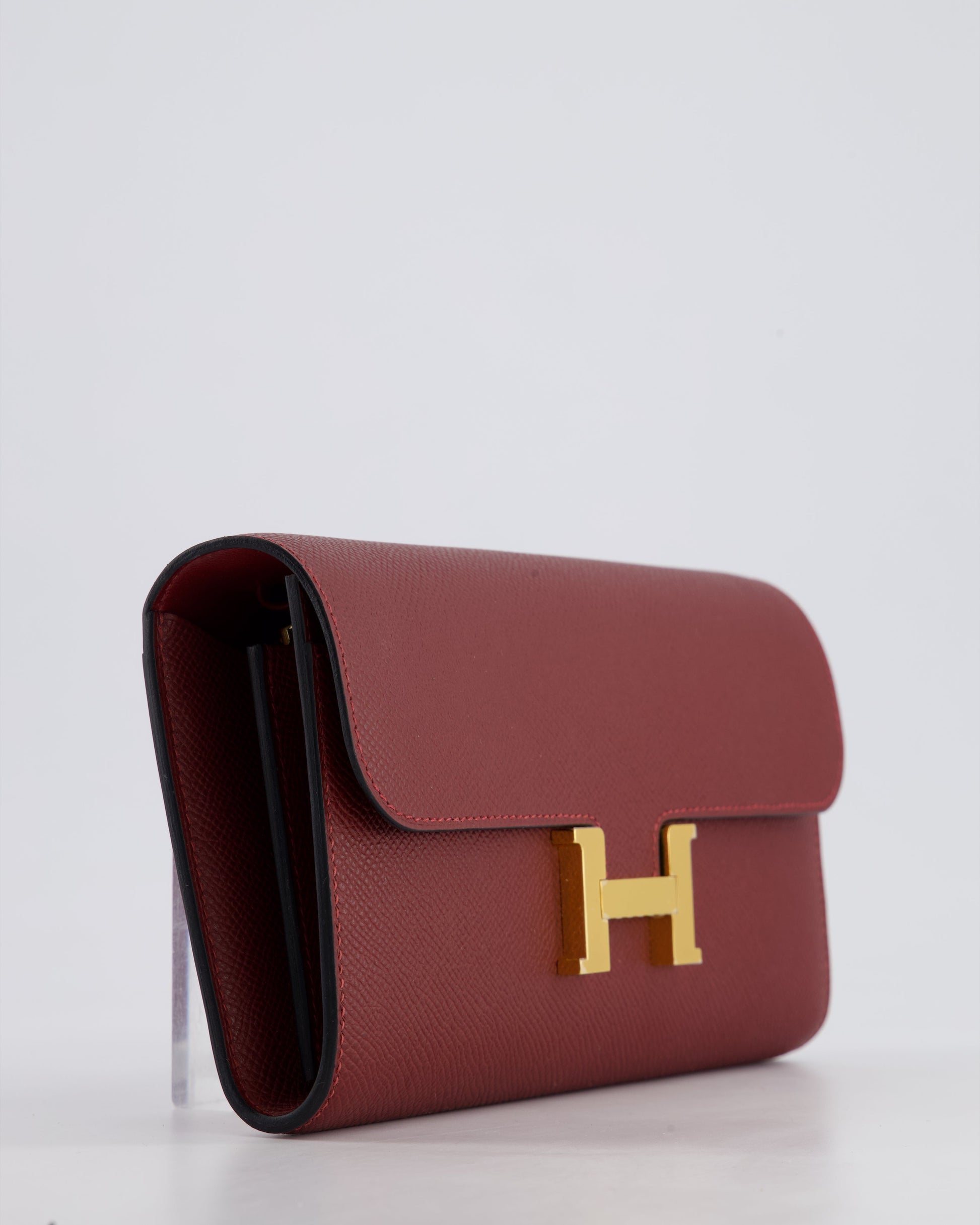 Hermes Constance To Go Bag in Rouge H Epsom Leather with Gold Hardware