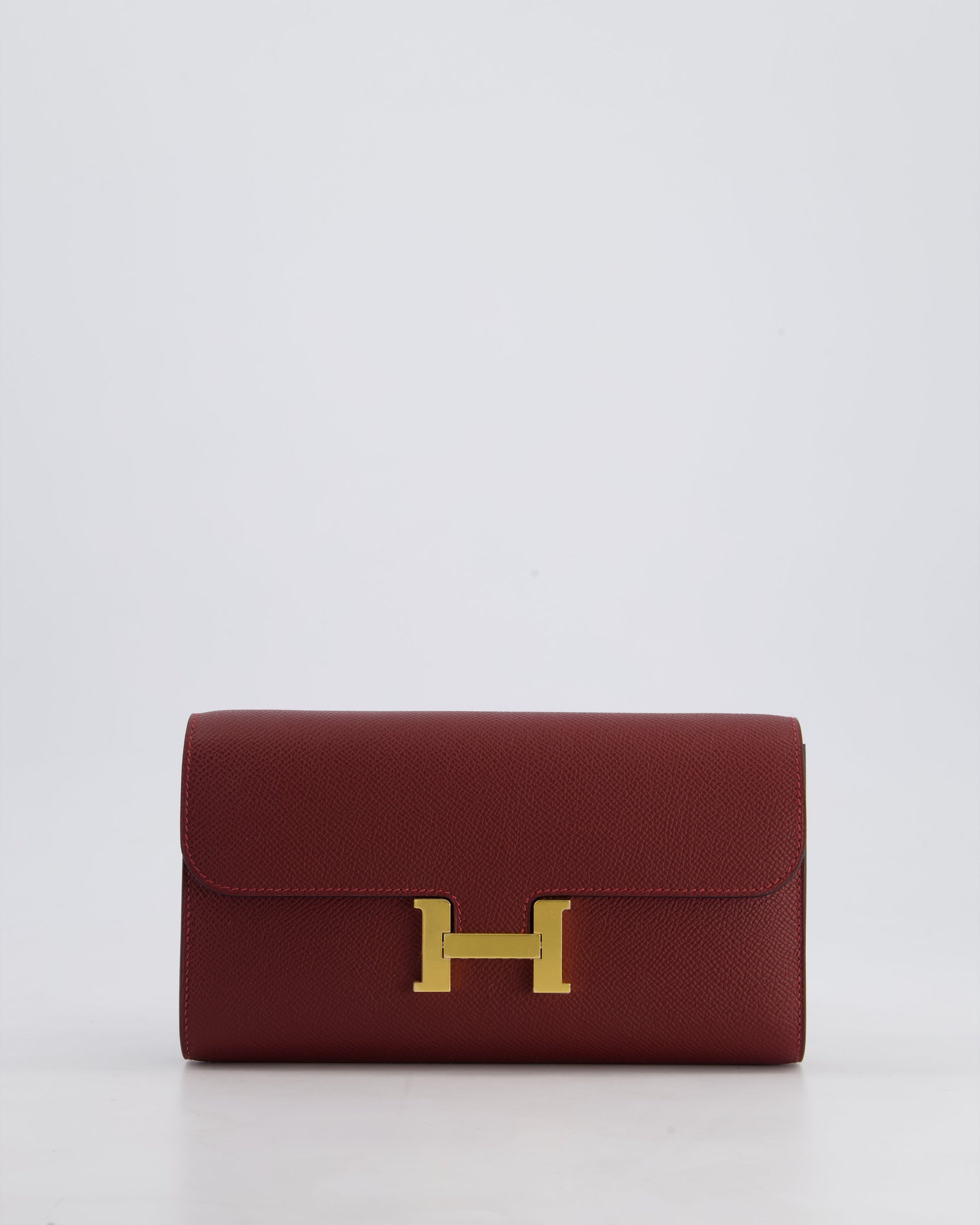 Hermes Constance To Go Bag in Rouge H Epsom Leather with Gold Hardware