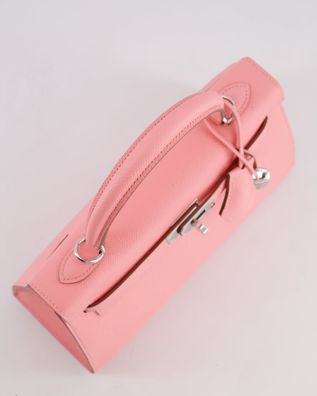 Hermes Kelly Sellier 25cm Bag in Rose Confetti Epsom Leather with Palladium Hardware