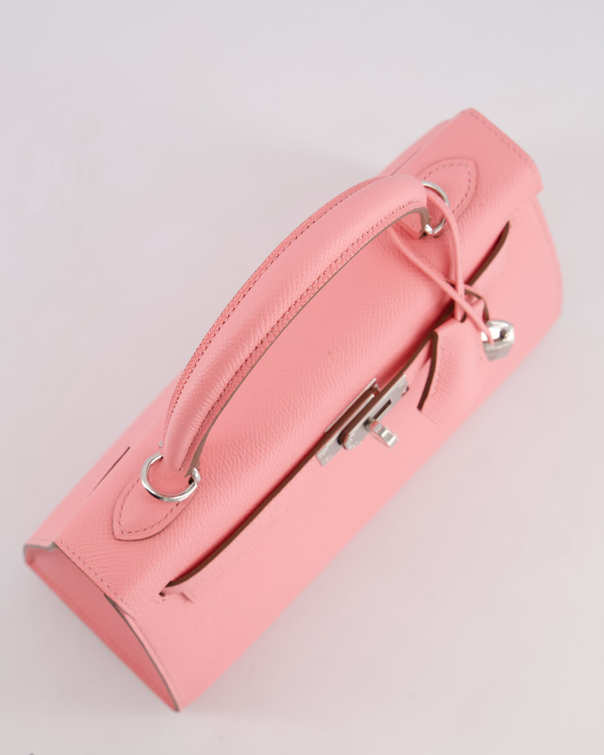 Hermes Kelly Sellier 25cm Bag in Rose Confetti Epsom Leather with Palladium Hardware