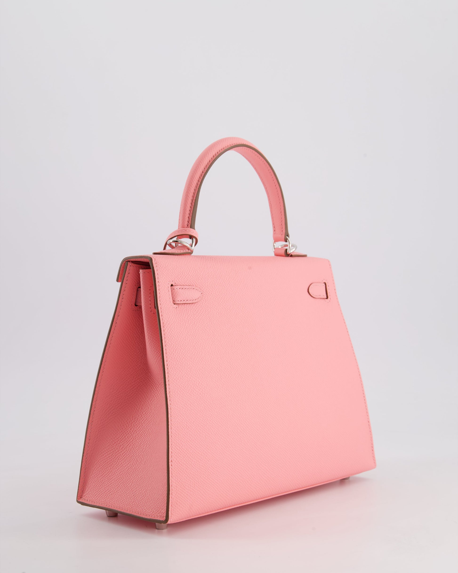 Hermes Kelly Sellier 25cm Bag in Rose Confetti Epsom Leather with Palladium Hardware