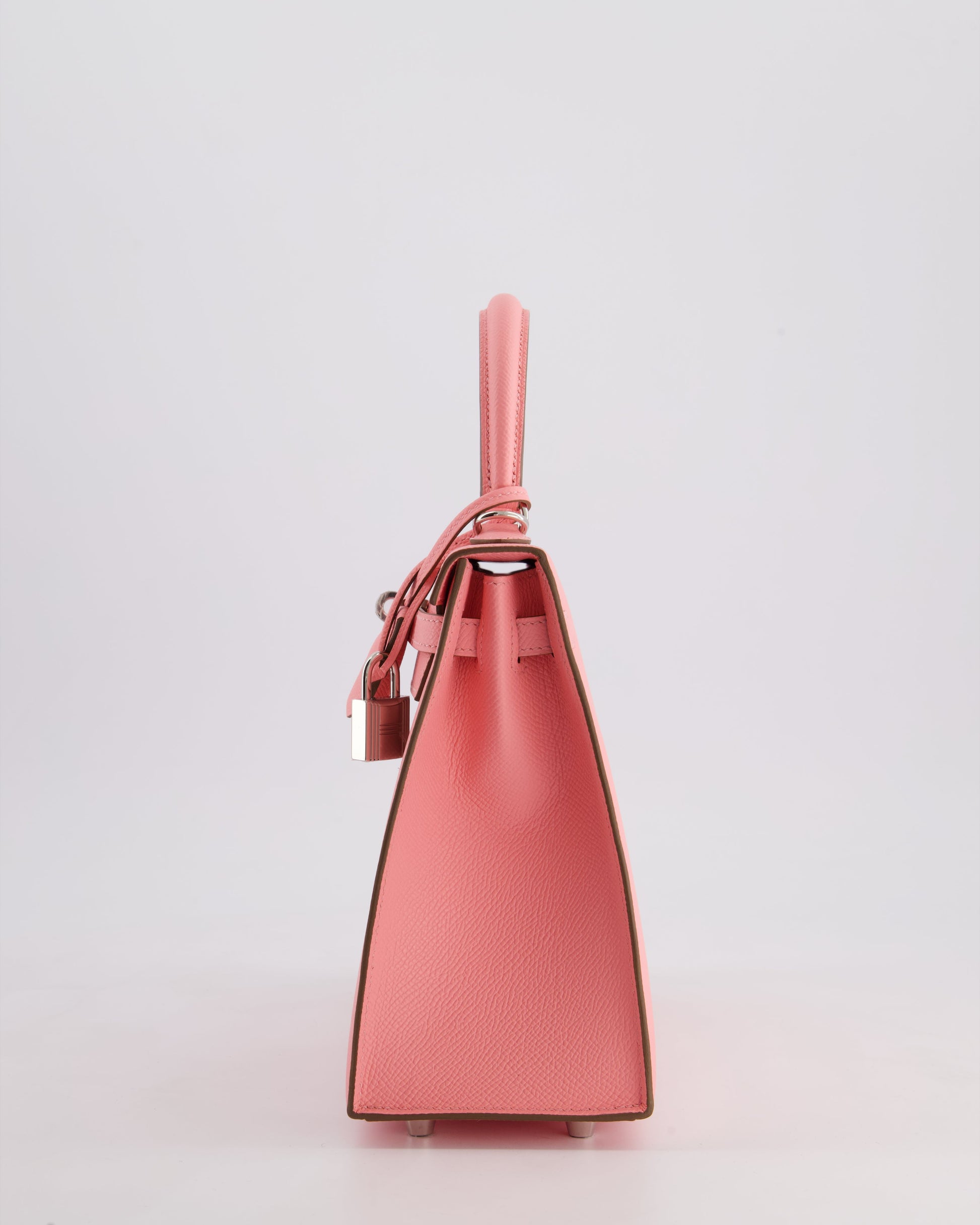 Hermes Kelly Sellier 25cm Bag in Rose Confetti Epsom Leather with Palladium Hardware