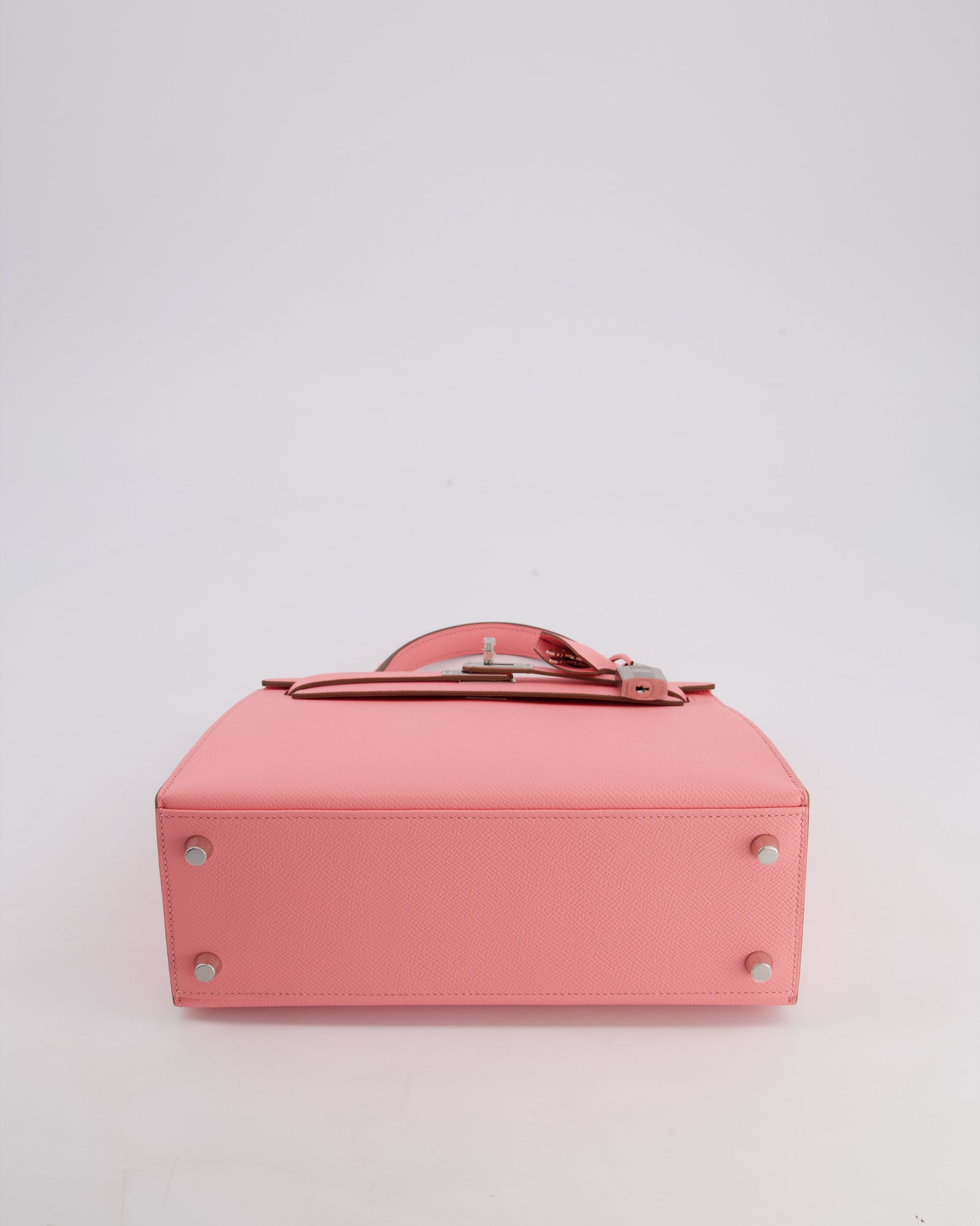 Hermes Kelly Sellier 25cm Bag in Rose Confetti Epsom Leather with Palladium Hardware