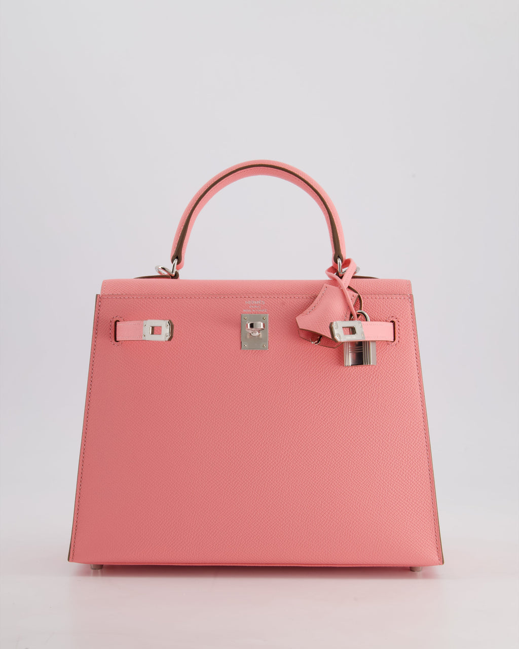 Hermes Kelly Sellier 25cm Bag in Rose Confetti Epsom Leather with Palladium Hardware
