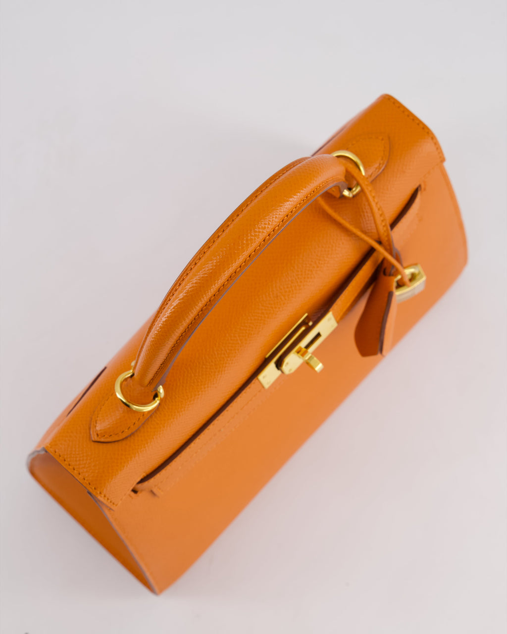 Hermes Kelly Sellier 25cm Bag in Orange Epsom Leather with Gold Hardware