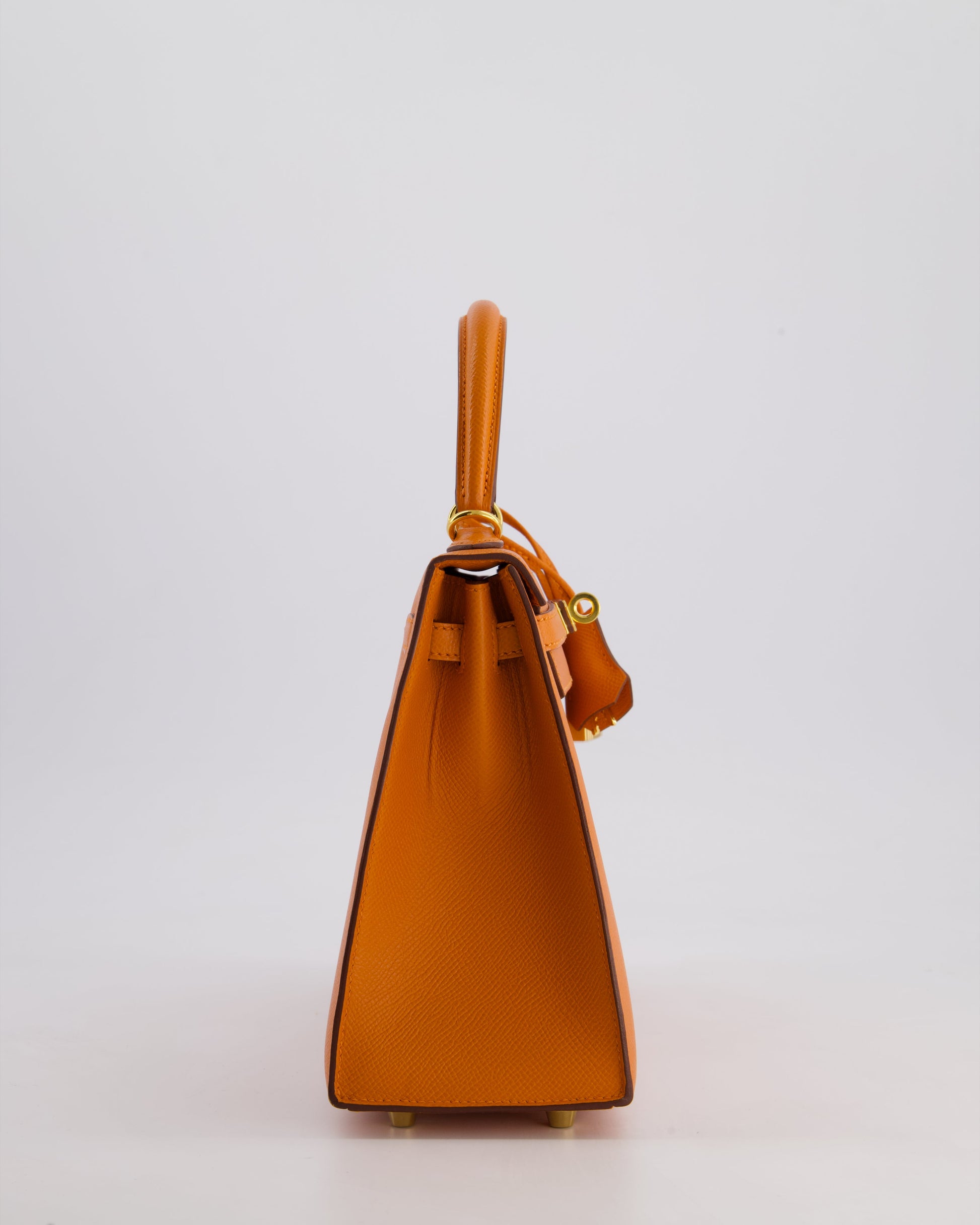 Hermes Kelly Sellier 25cm Bag in Orange Epsom Leather with Gold Hardware