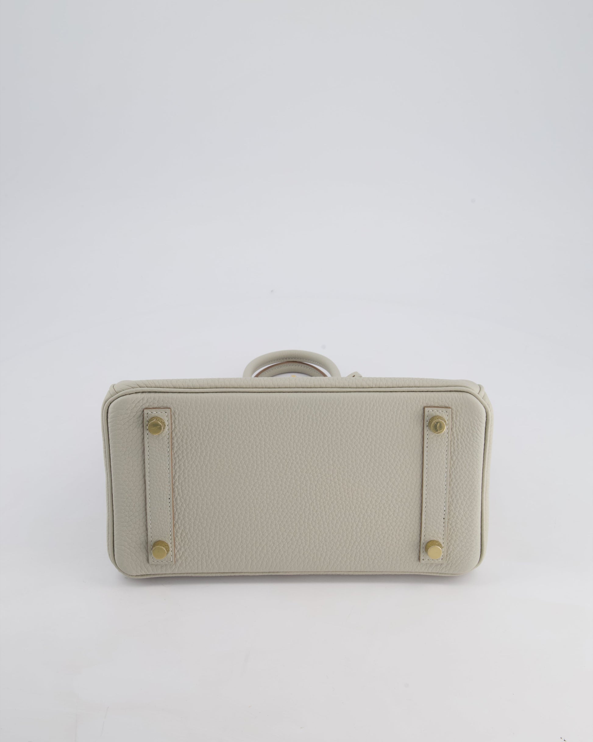 Hermes Birkin 25cm Retourne Bag in Gris Perle Togo Leather with Gold Hardware