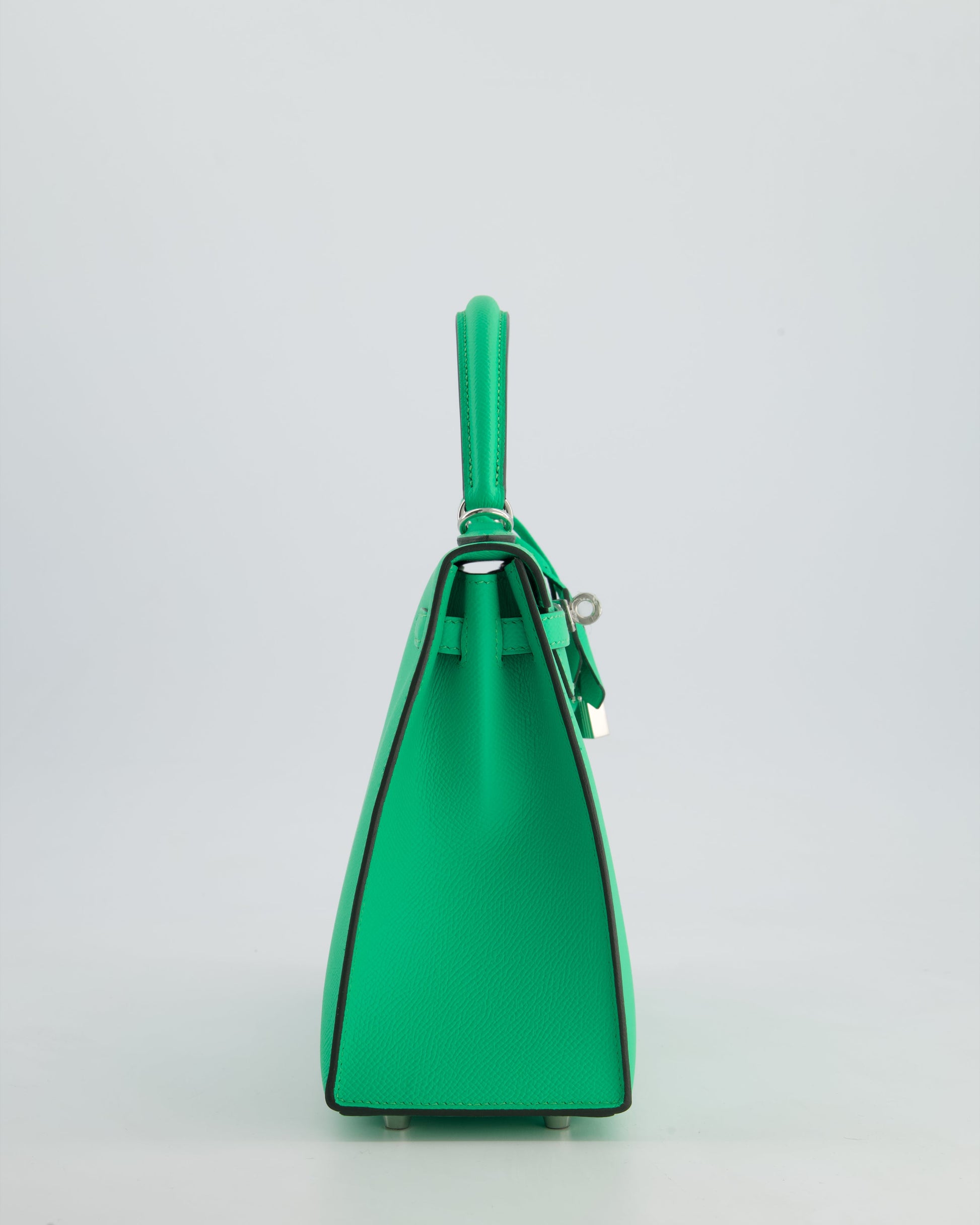 Hermes Kelly Sellier 25cm Bag in Vert Comics Epsom Leather with Palladium Hardware