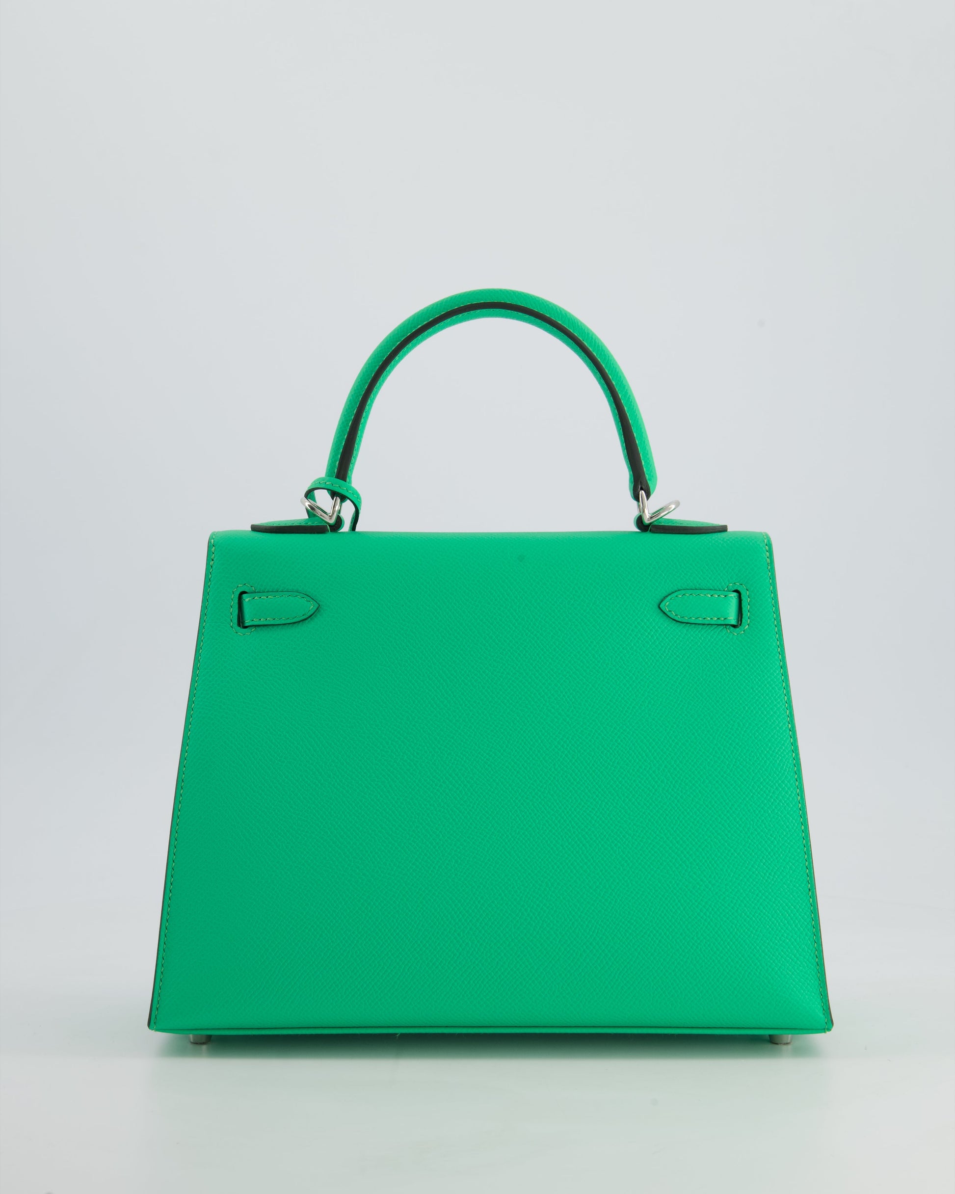 Hermes Kelly Sellier 25cm Bag in Vert Comics Epsom Leather with Palladium Hardware
