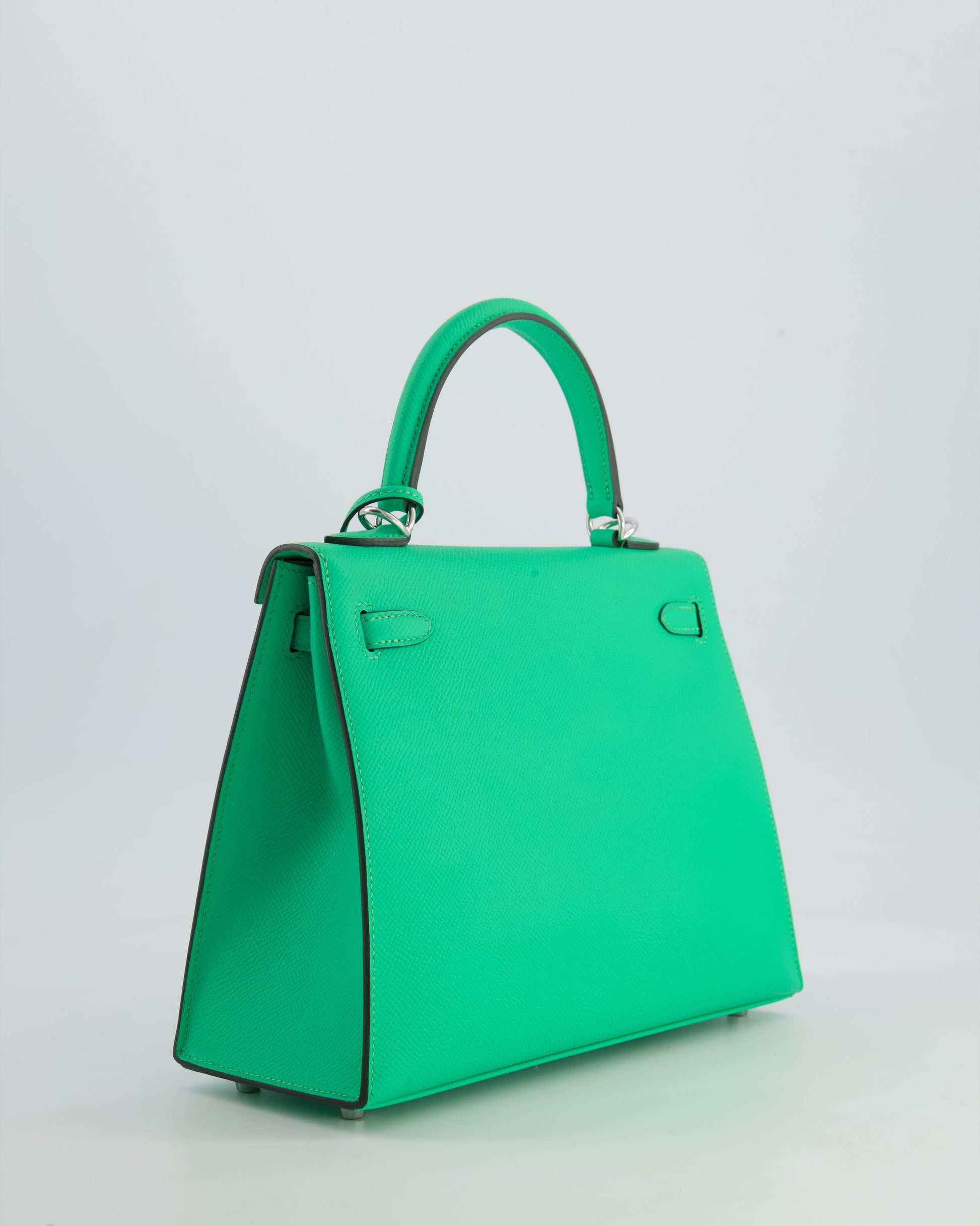 Hermes Kelly Sellier 25cm Bag in Vert Comics Epsom Leather with Palladium Hardware