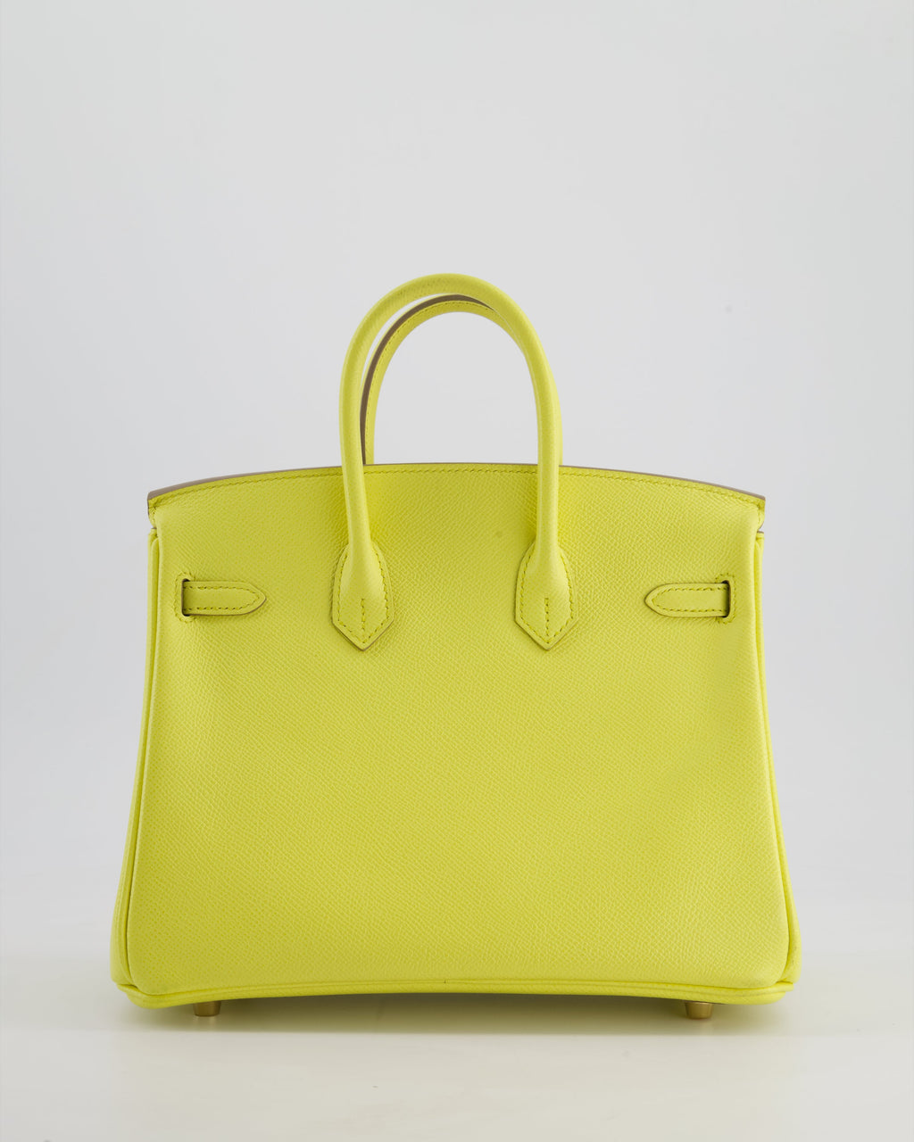 Hermes Birkin 25cm Retourne Bag in Lime Epsom Leather with Gold Hardware