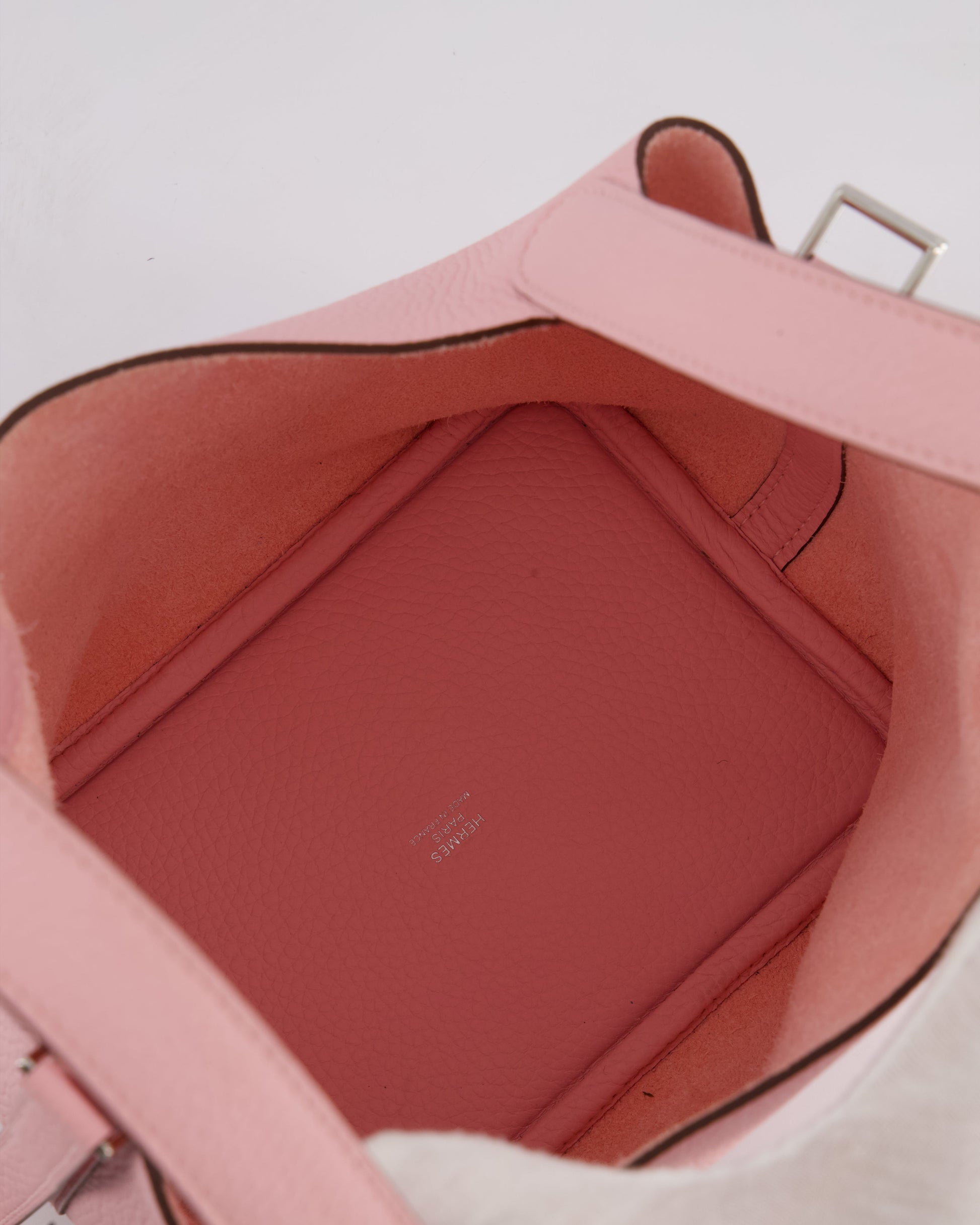 Hermes Picotin Bag 18cm in Rose Sakura Clemence Leather with Palladium Hardware