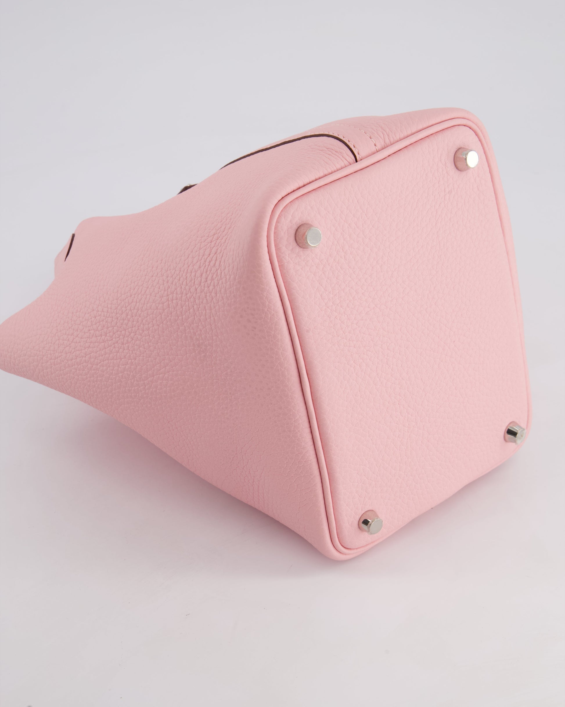 Hermes Picotin Bag 18cm in Rose Sakura Clemence Leather with Palladium Hardware