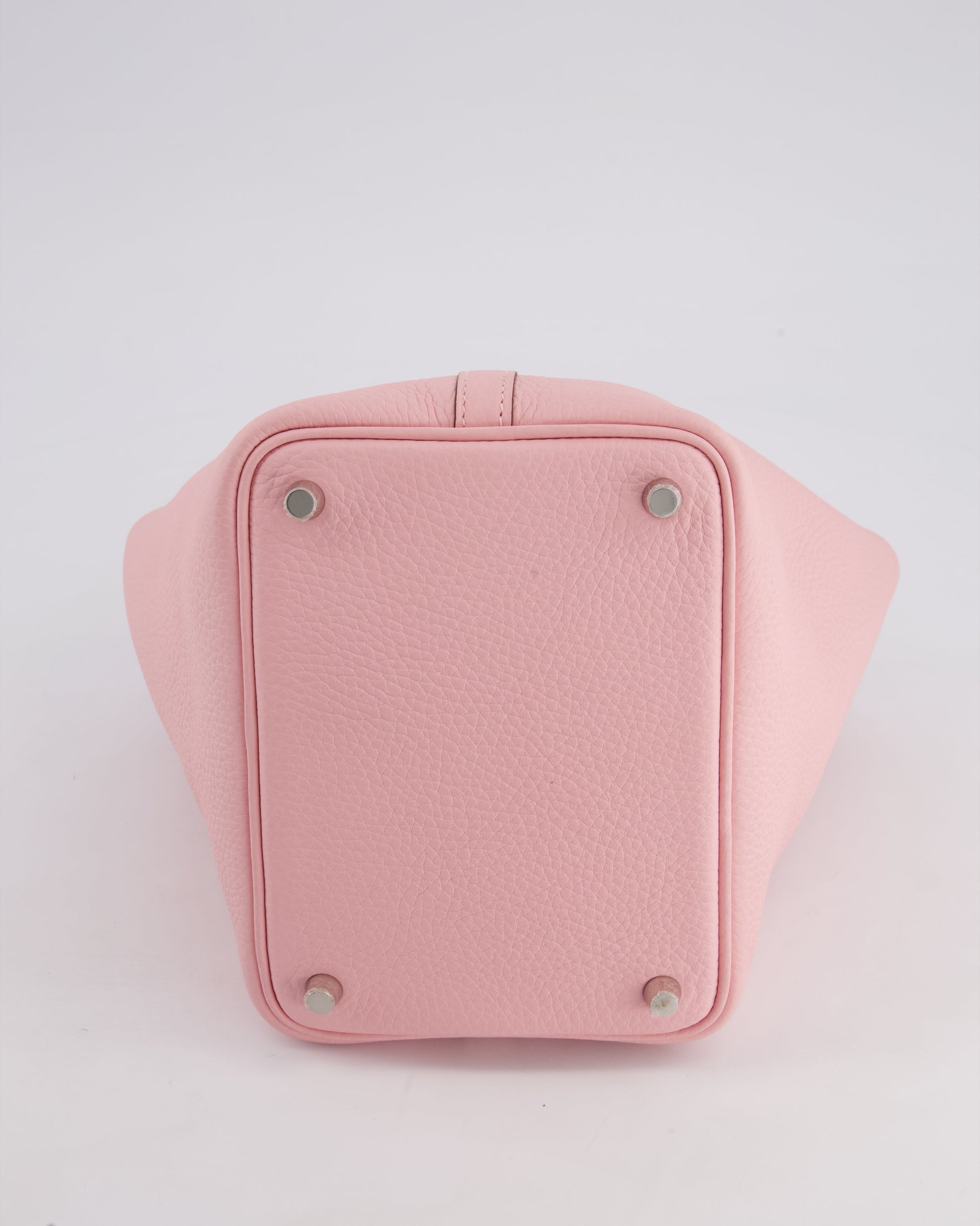 Hermes Picotin Bag 18cm in Rose Sakura Clemence Leather with Palladium Hardware