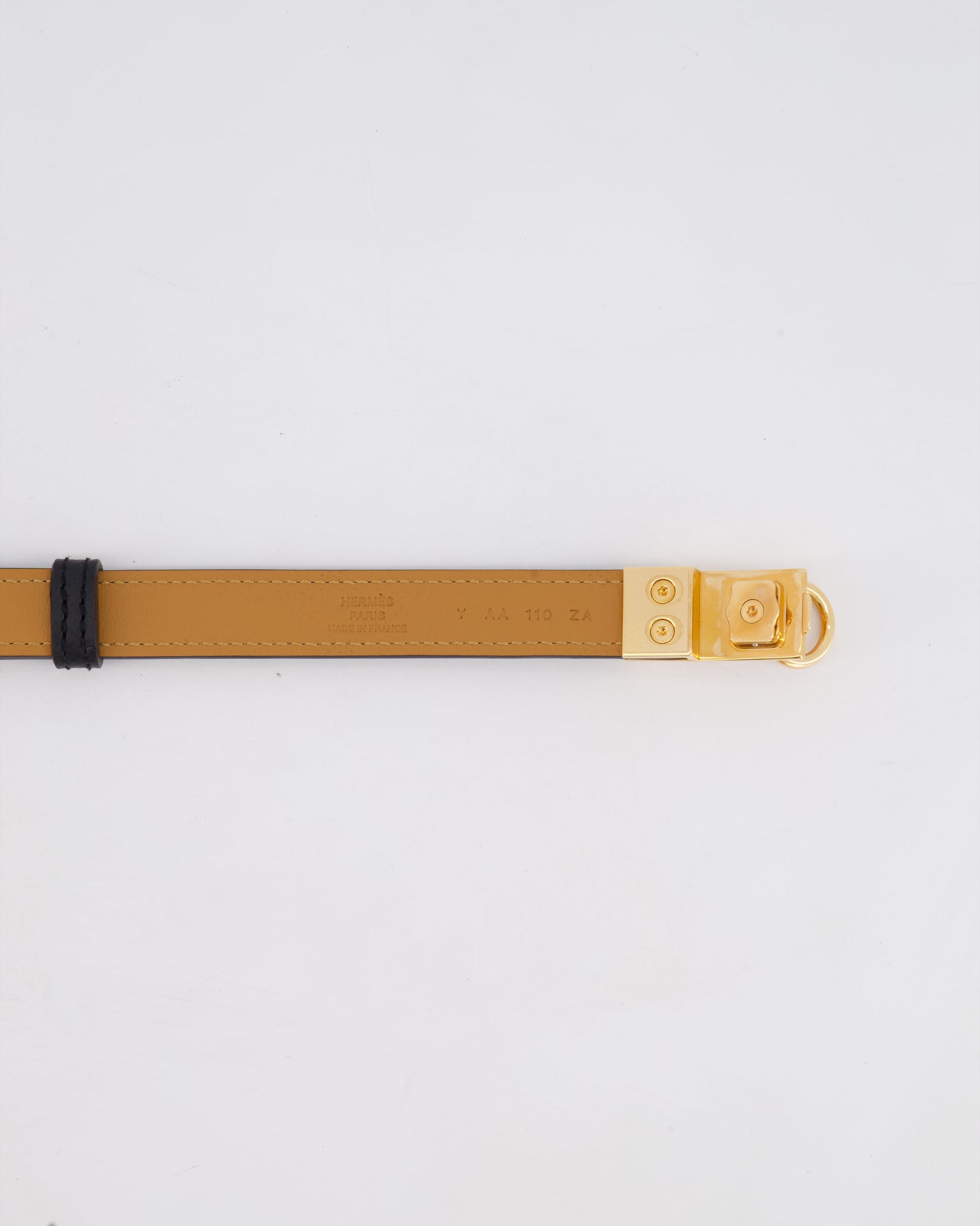 Hermes Collier De Chien 18 Belt in Black Epsom Leather with Rose Gold Hardware
