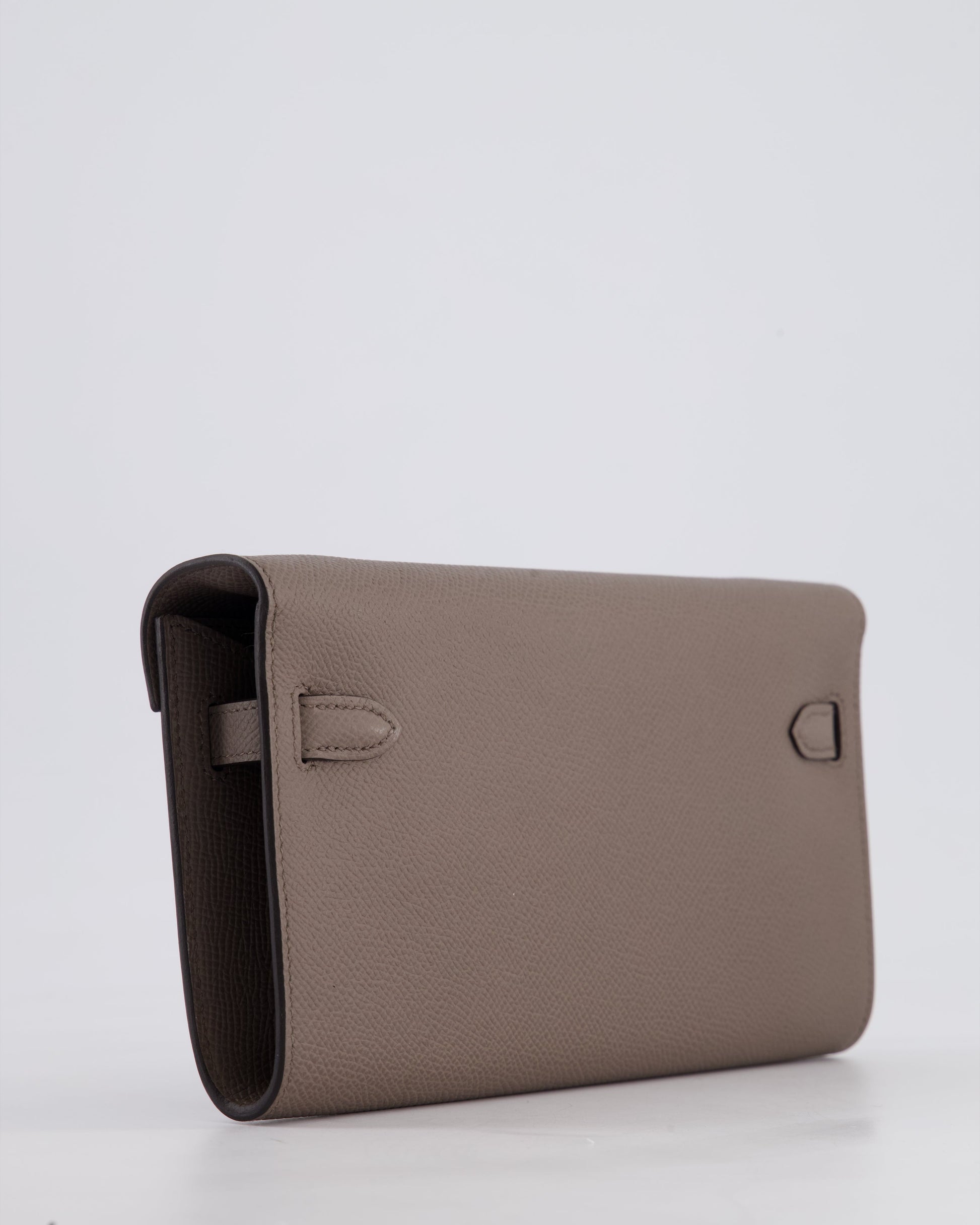 Hermes Kelly To Go Bag in Gris Etain Epsom Leather with Palladium Hardware